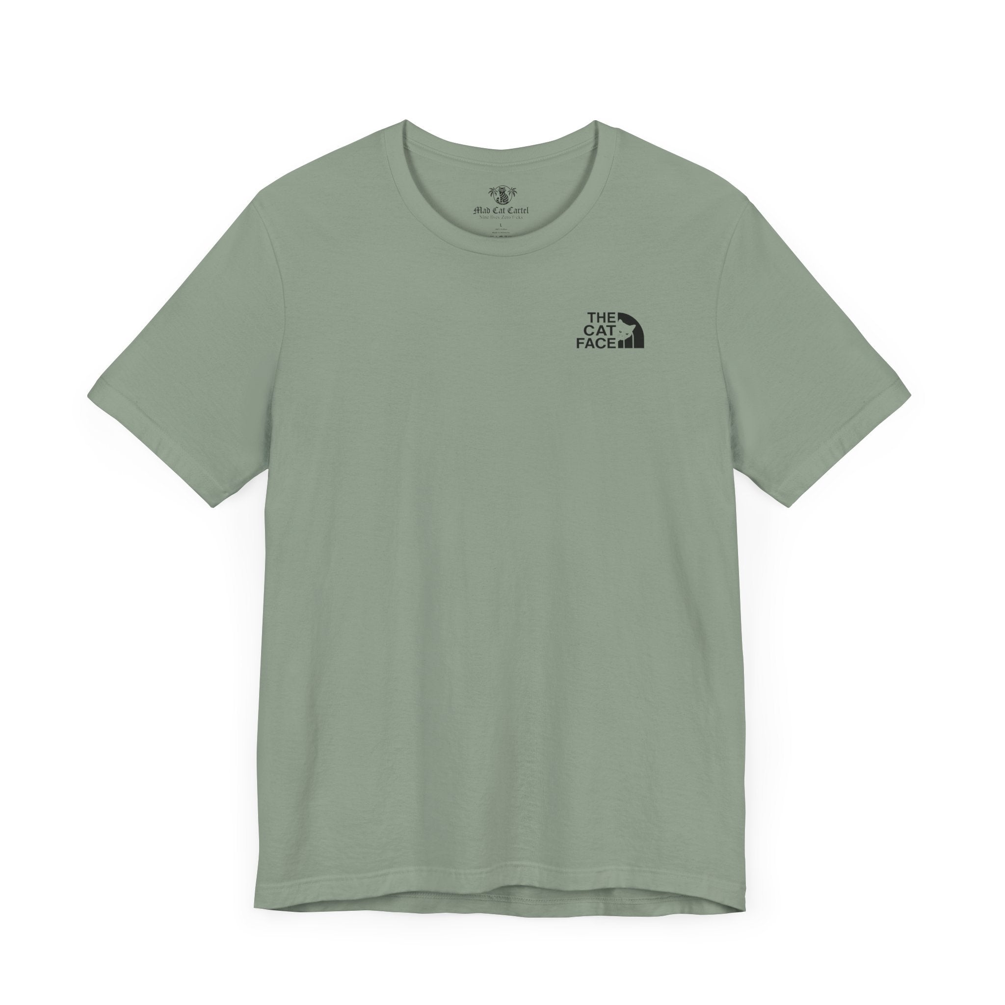 Mens cat shirts sage front view
