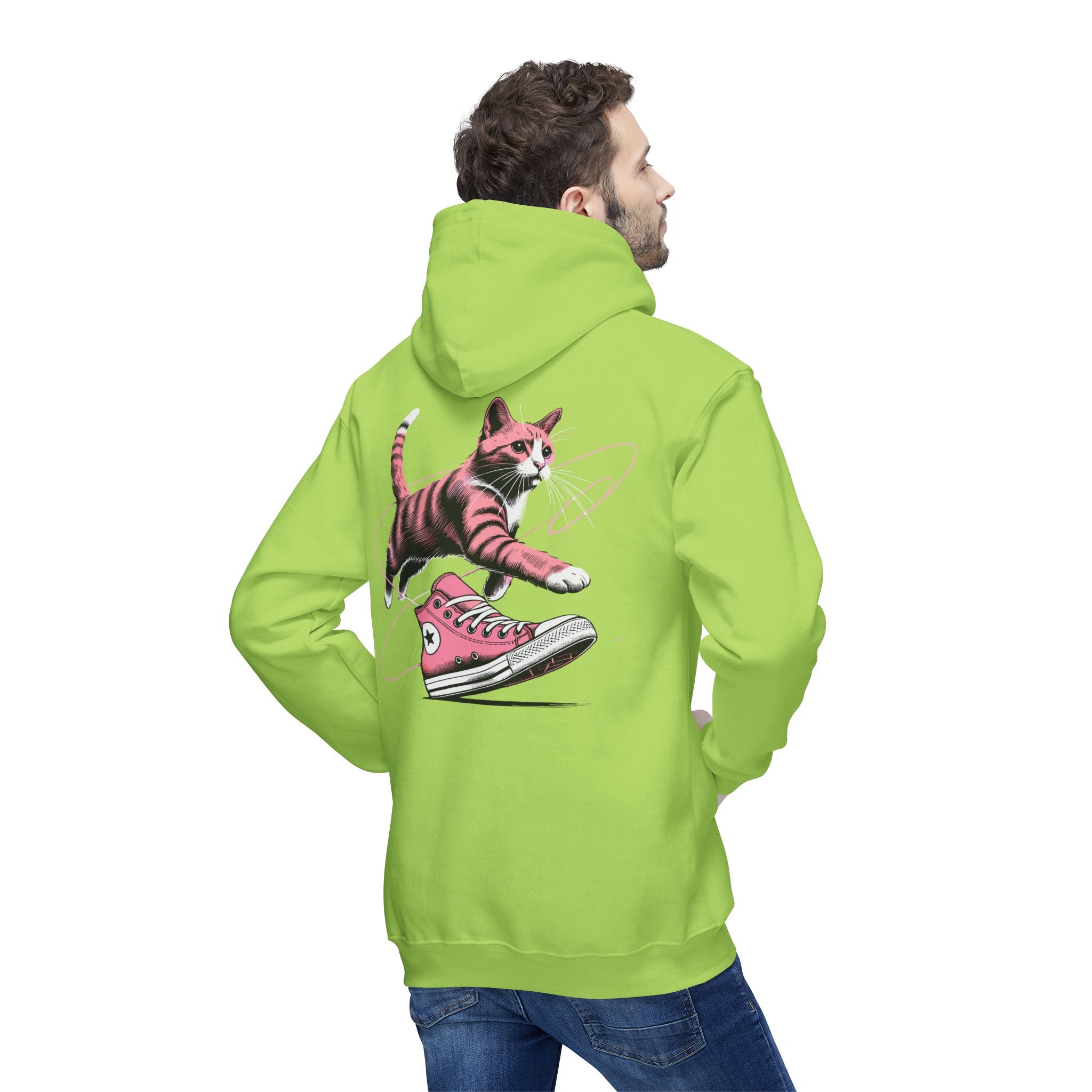 Catverse Chest Logo Apex Kick Cat Graphic Hoodie