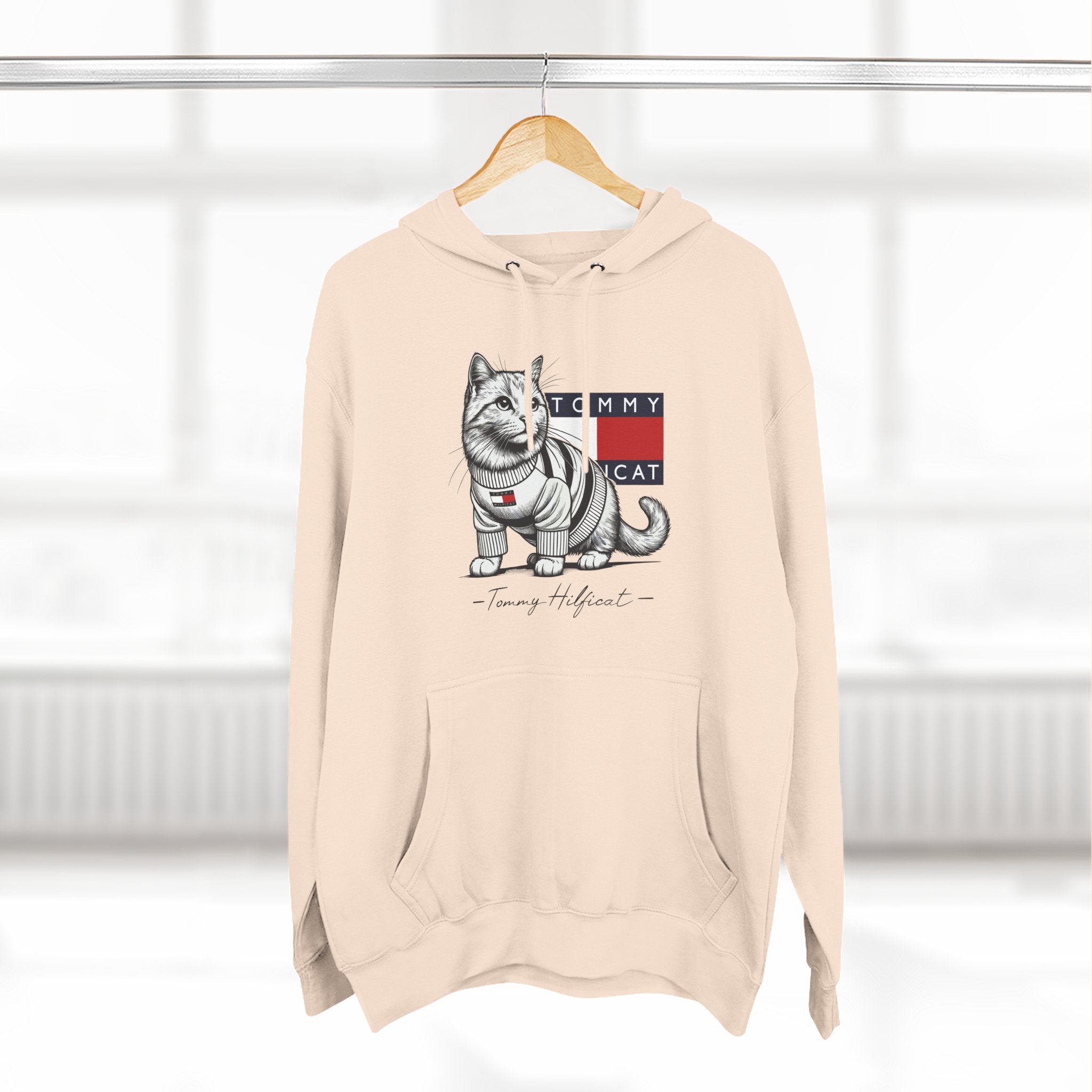 Tommy Hilficat Signature Purr Style Cat Graphic Hoodie