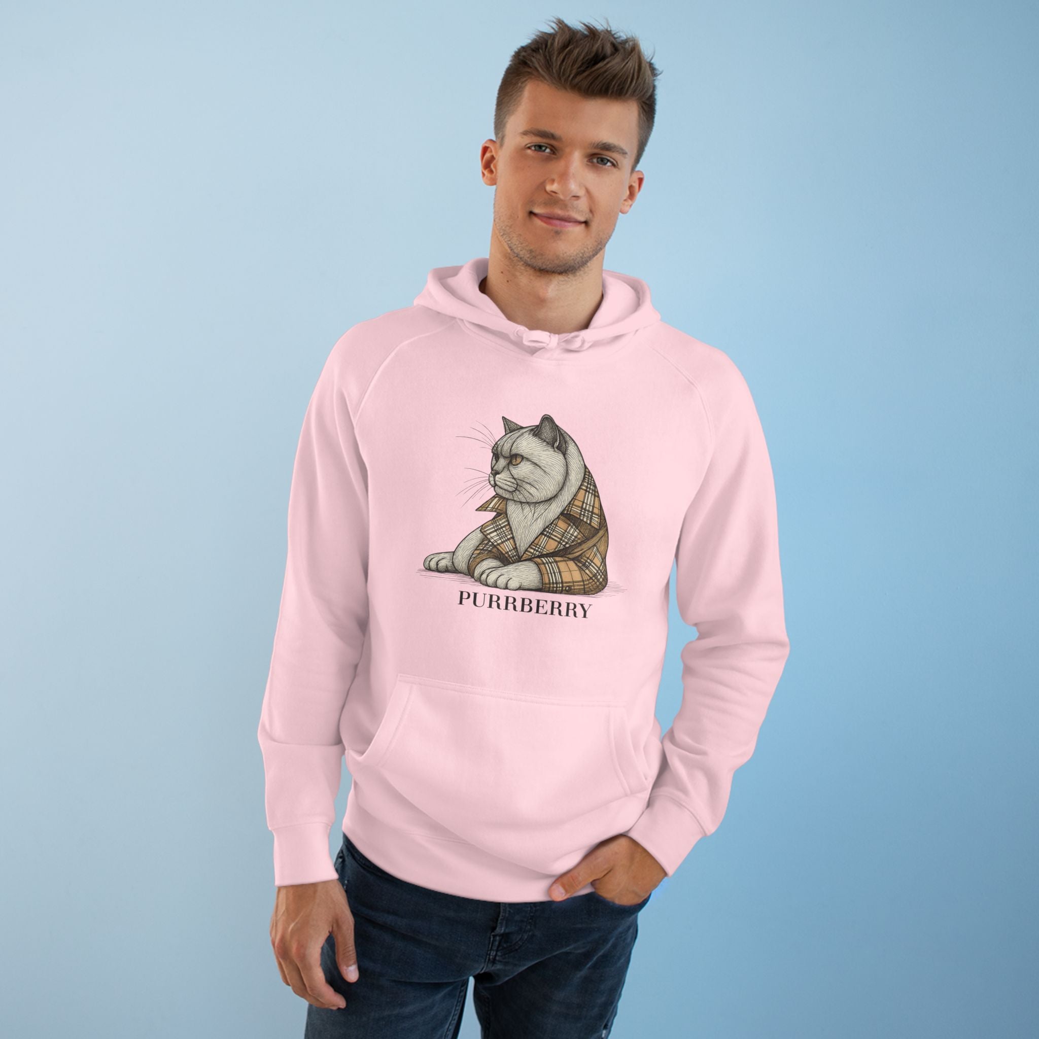 Purrberry London Coat Club Cat Graphic Hoodie
