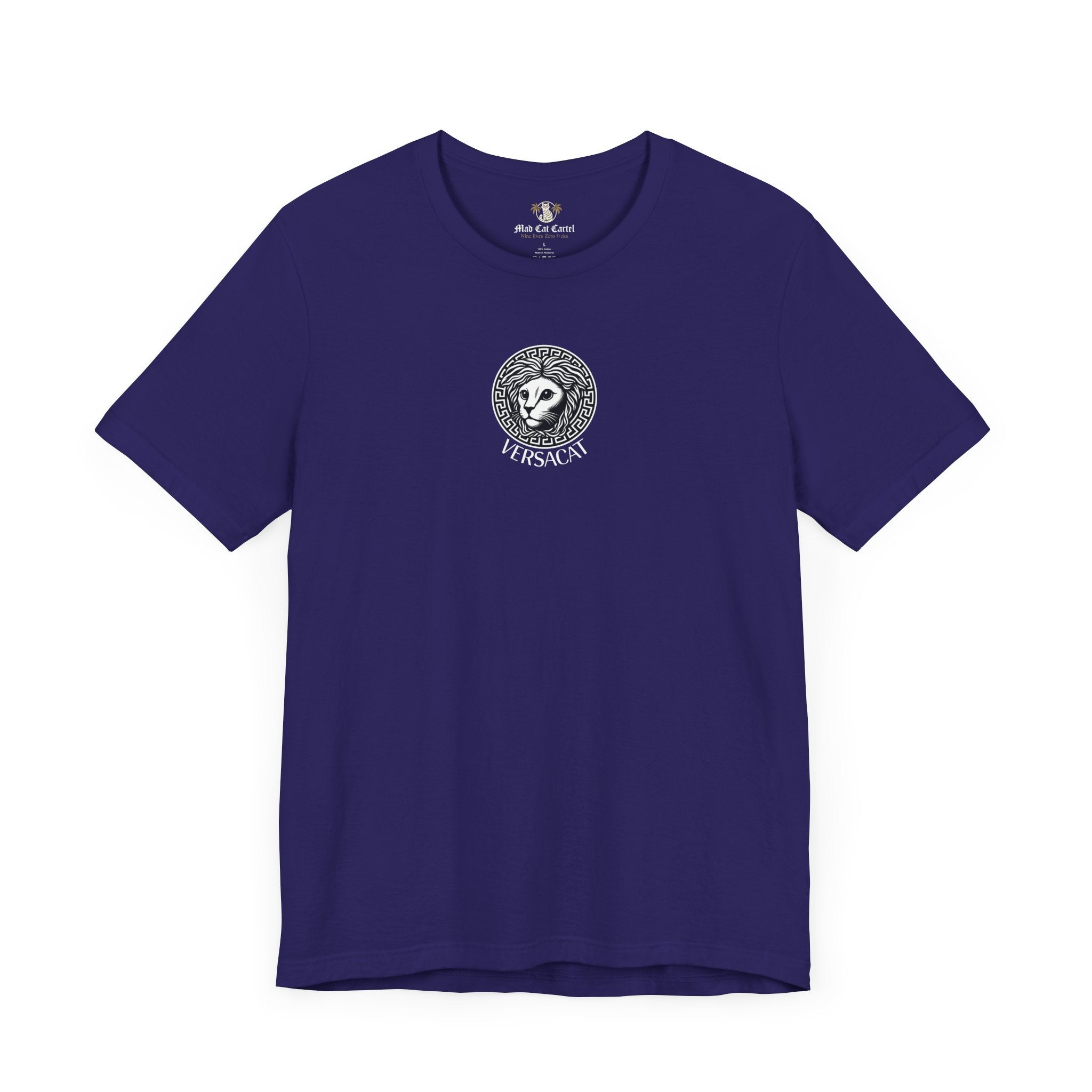 Team navy Versacat Imperial Emblem graphic cat lover shirt – cool cat shirt for men and women