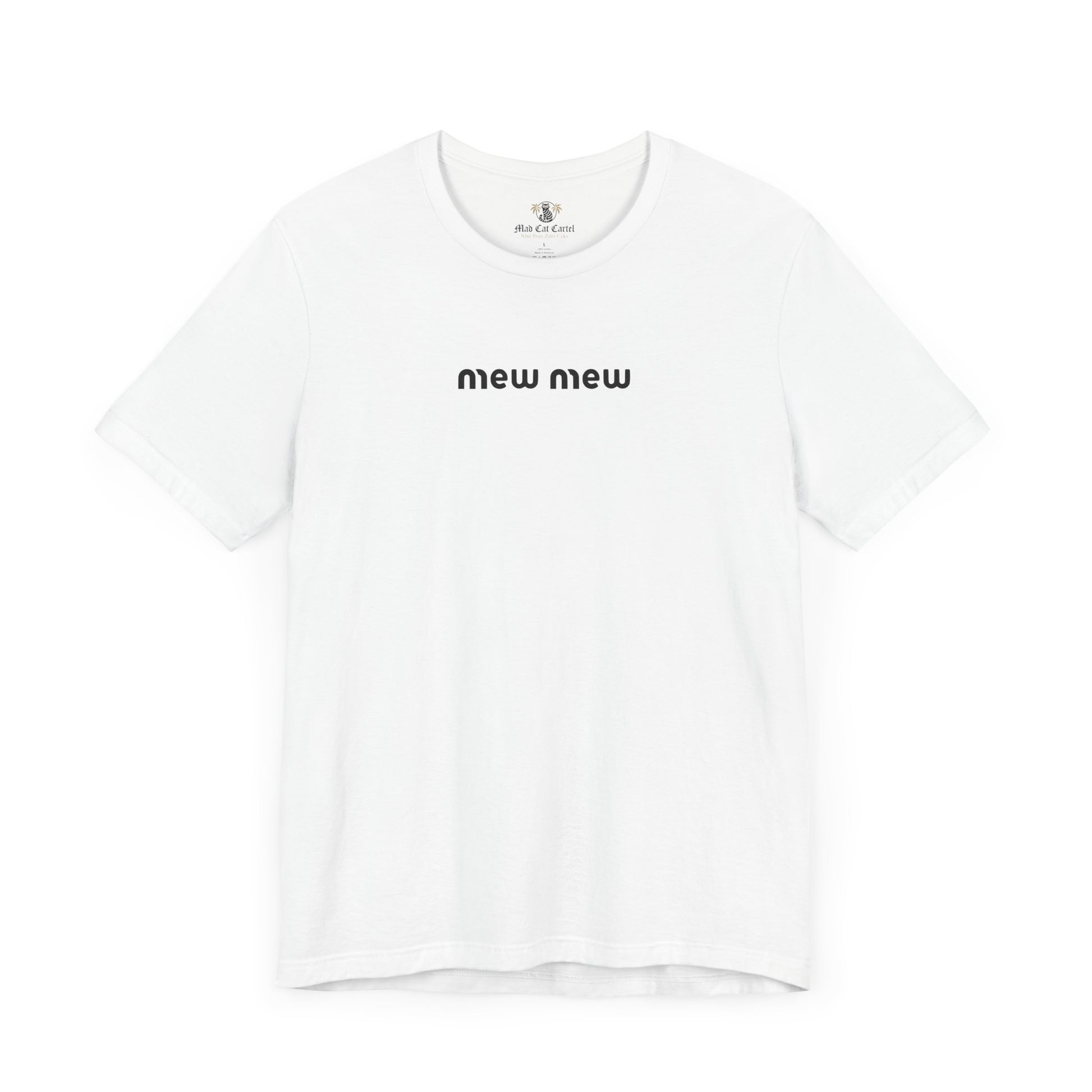 White Mew Mew Retro Gentlecat Graphic T-Shirt – funny cat tees unisex