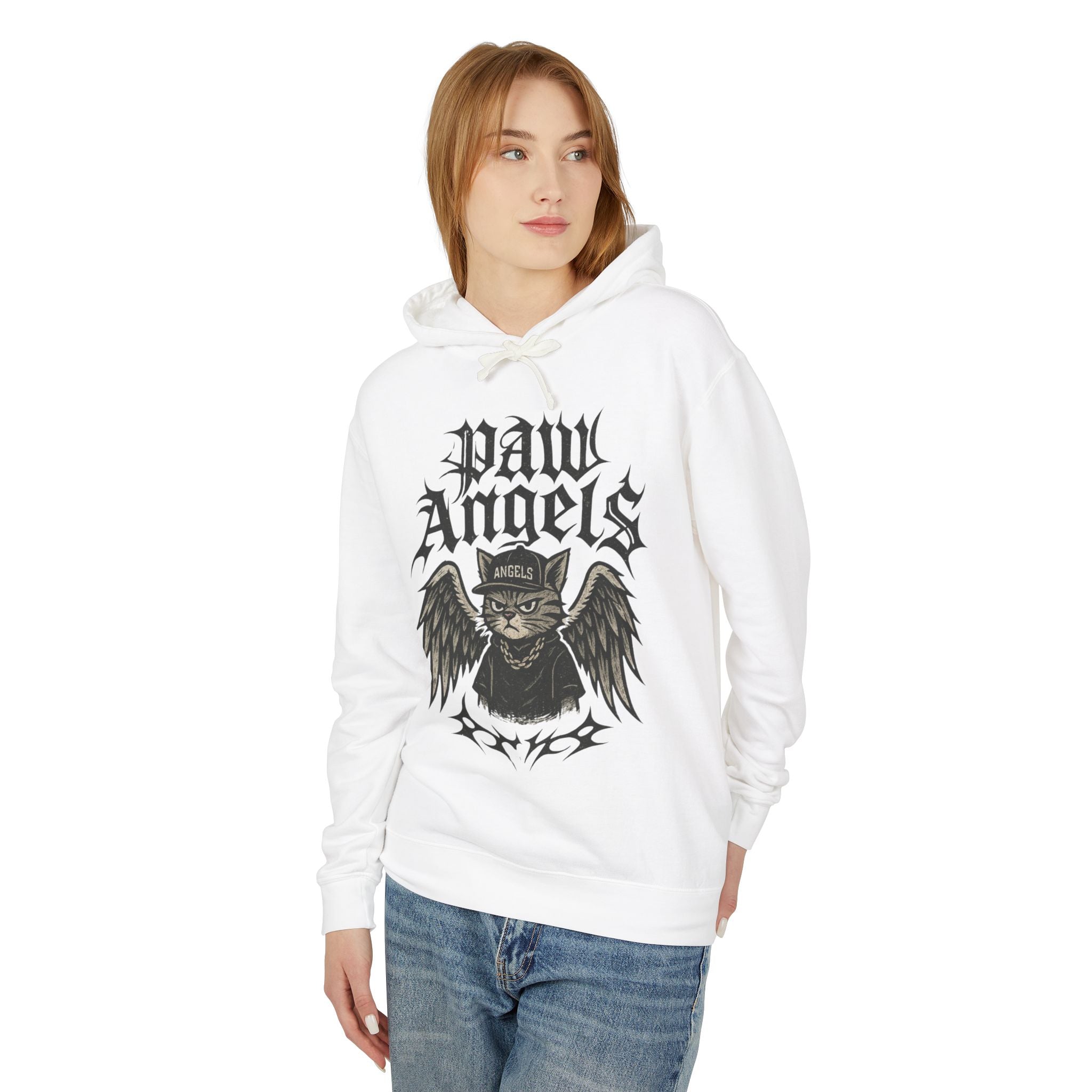 Paw Angels Rebel Angel Cat Graphic Hoodie