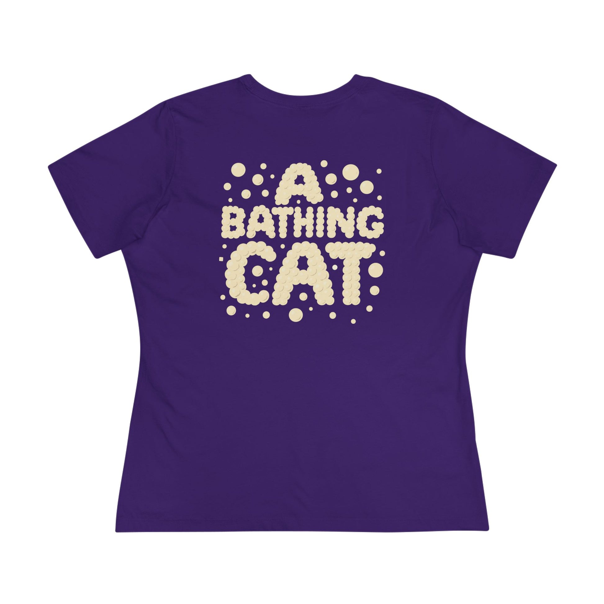 Team Purple funny t shirts for women back logo flat lay