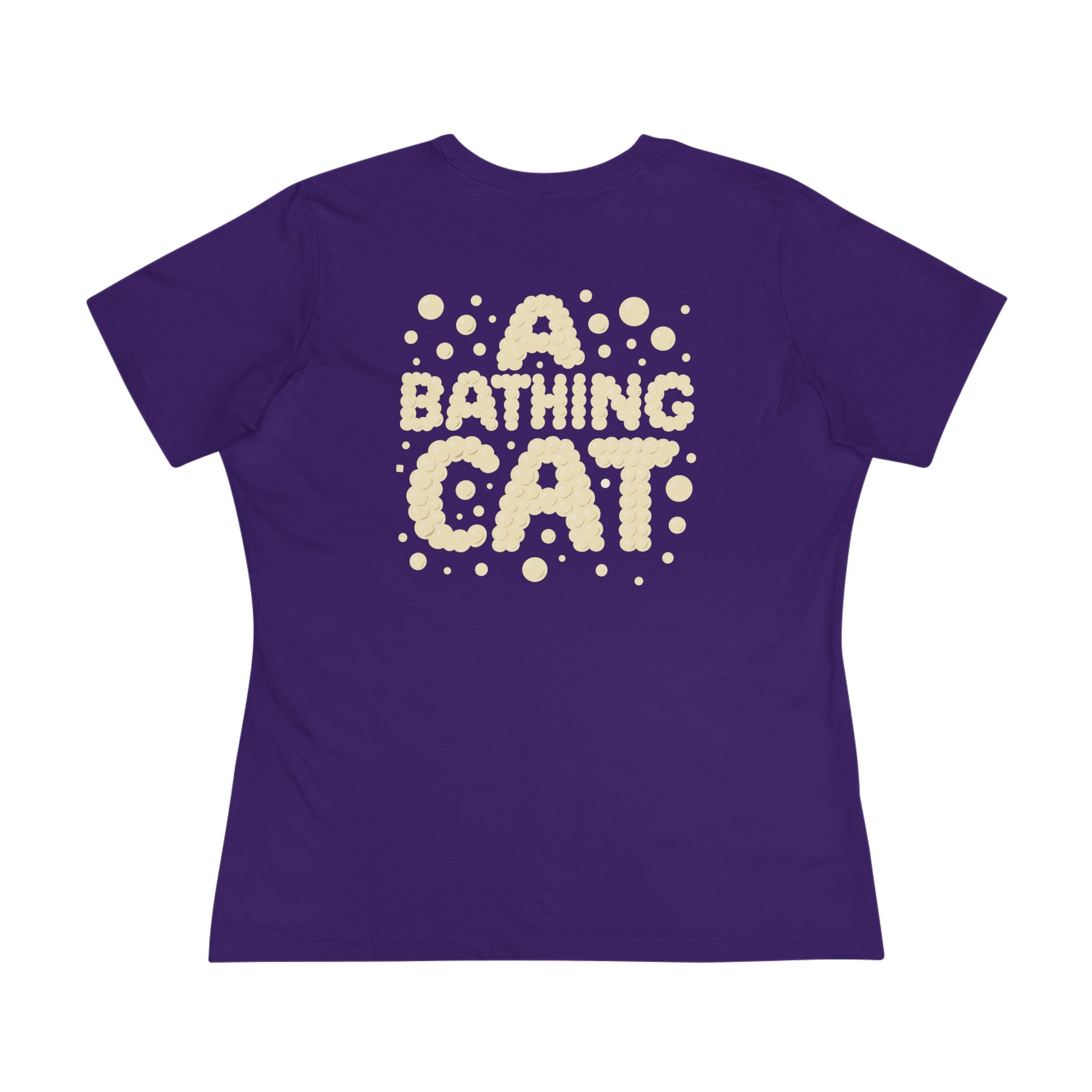 Team Purple funny t shirts for women back logo flat lay