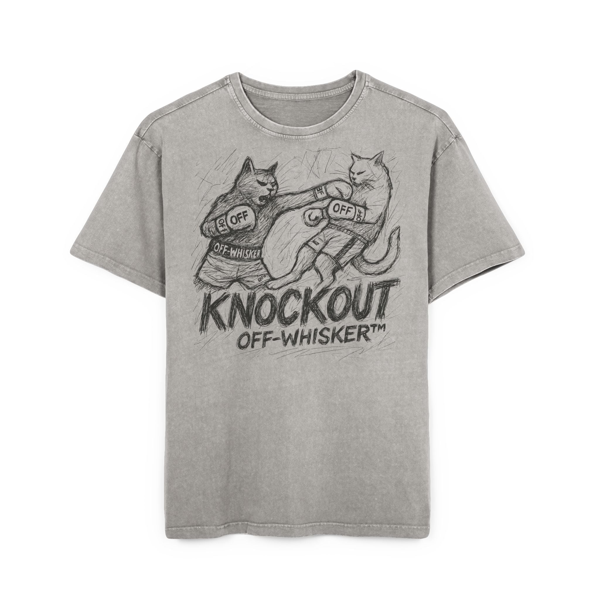 Off-Whisker Knockout Acid Wash Tee | Funny T-Shirts for Men – Mad