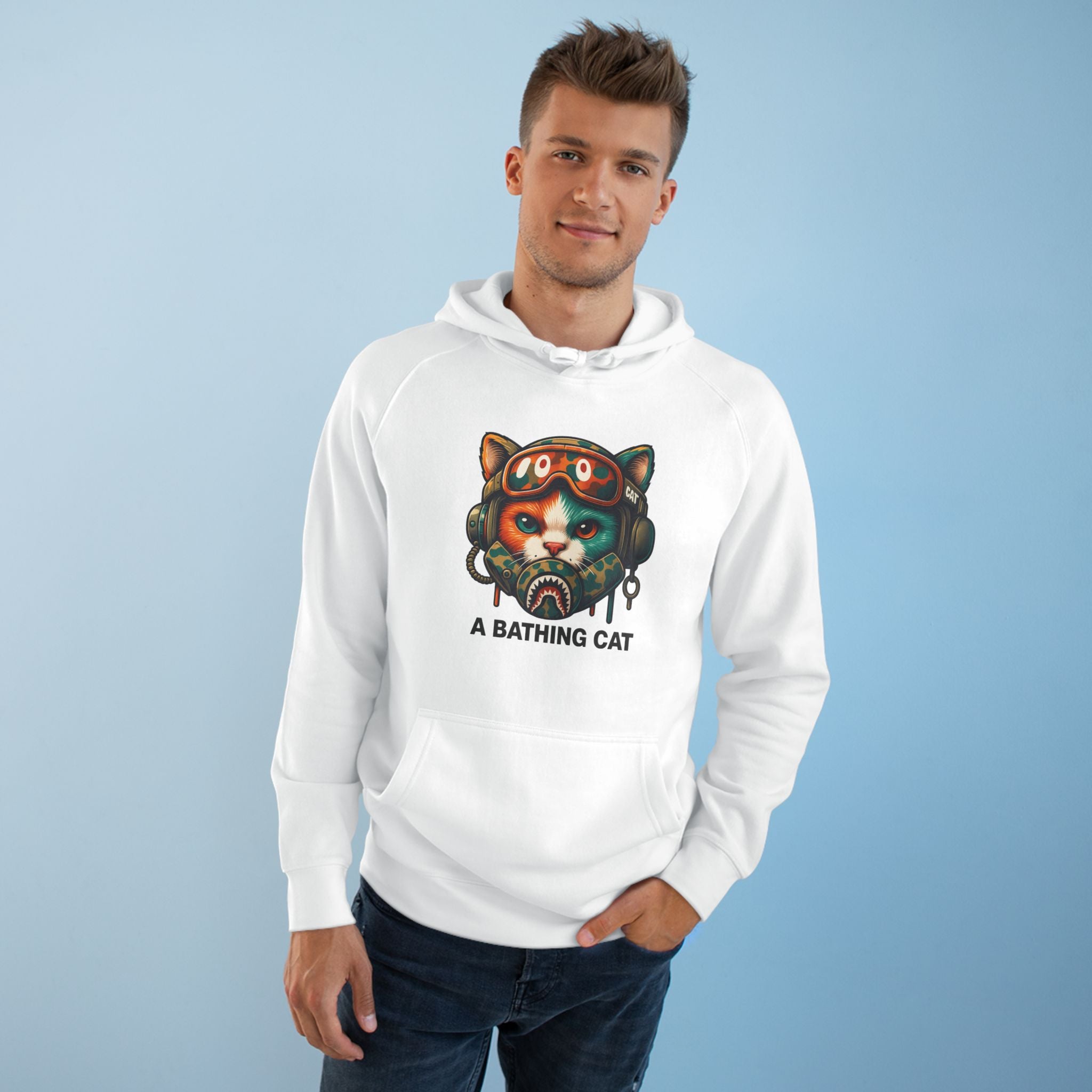 A Bathing Cat Tactical Pilot Graphic Hoodie