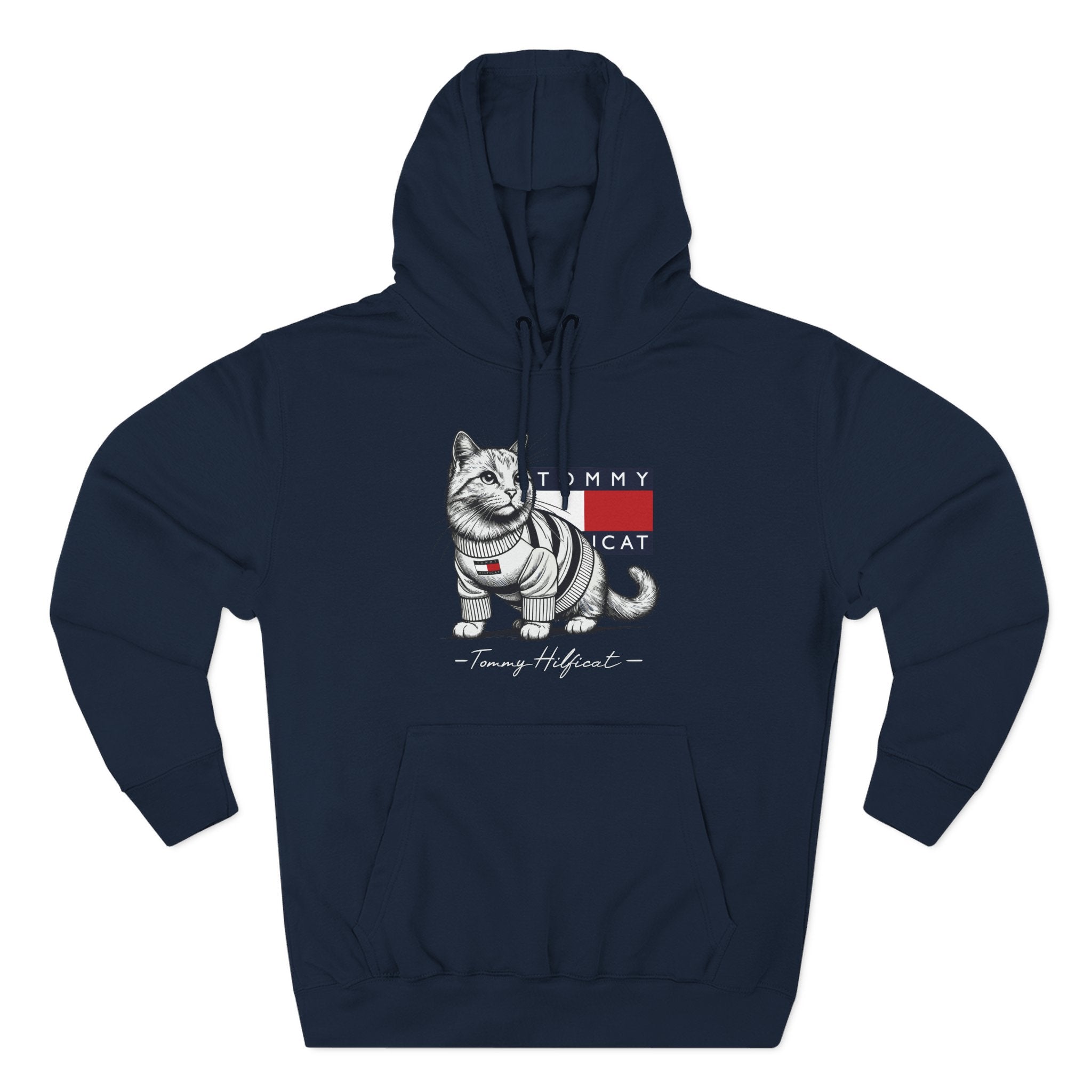 Tommy Hilficat Signature Purr Style Cat Graphic Hoodie
