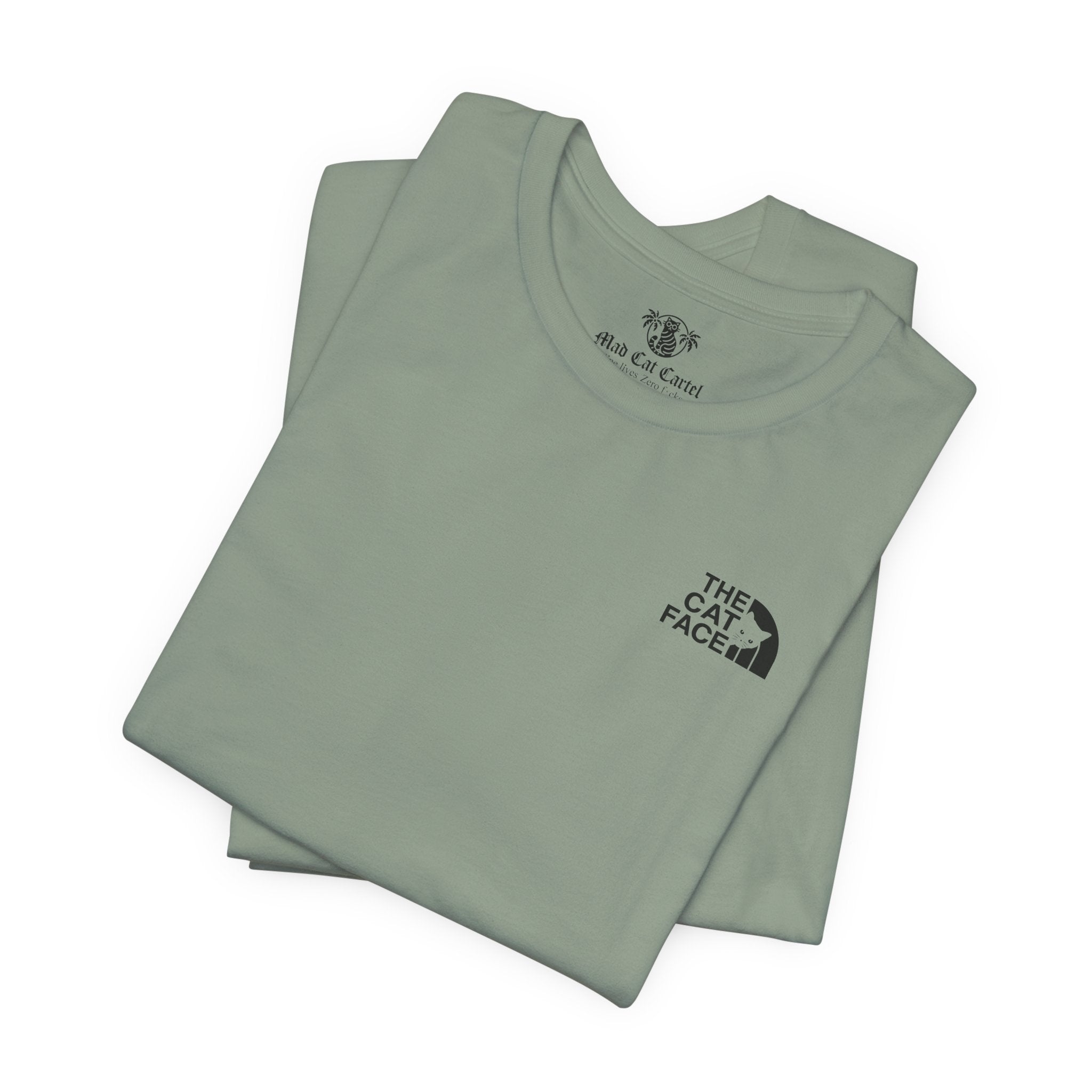 Cool cat shirts sage green folded pair lifestyle