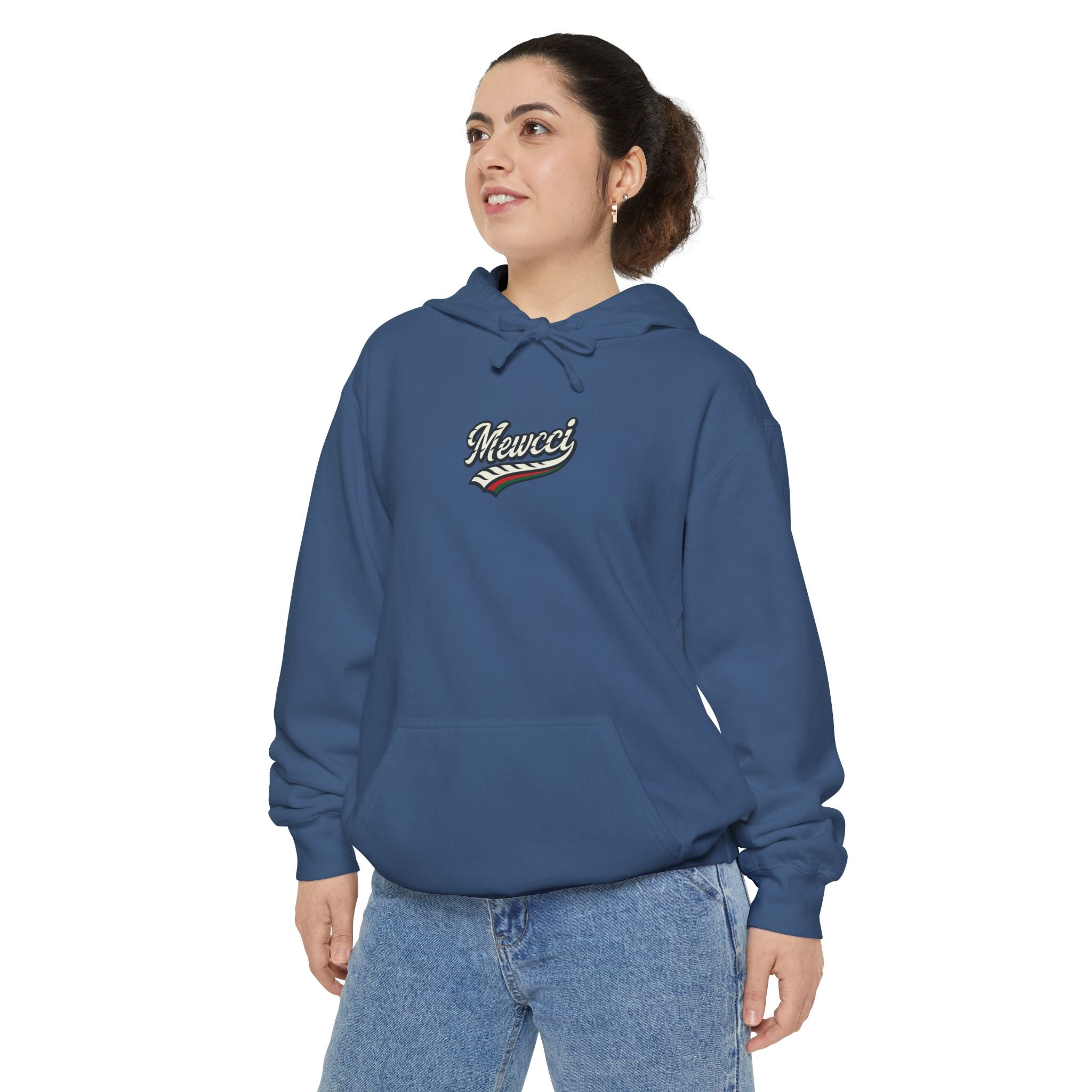 Mewcci Chest Logo Cat Icon Back Graphic Hoodie