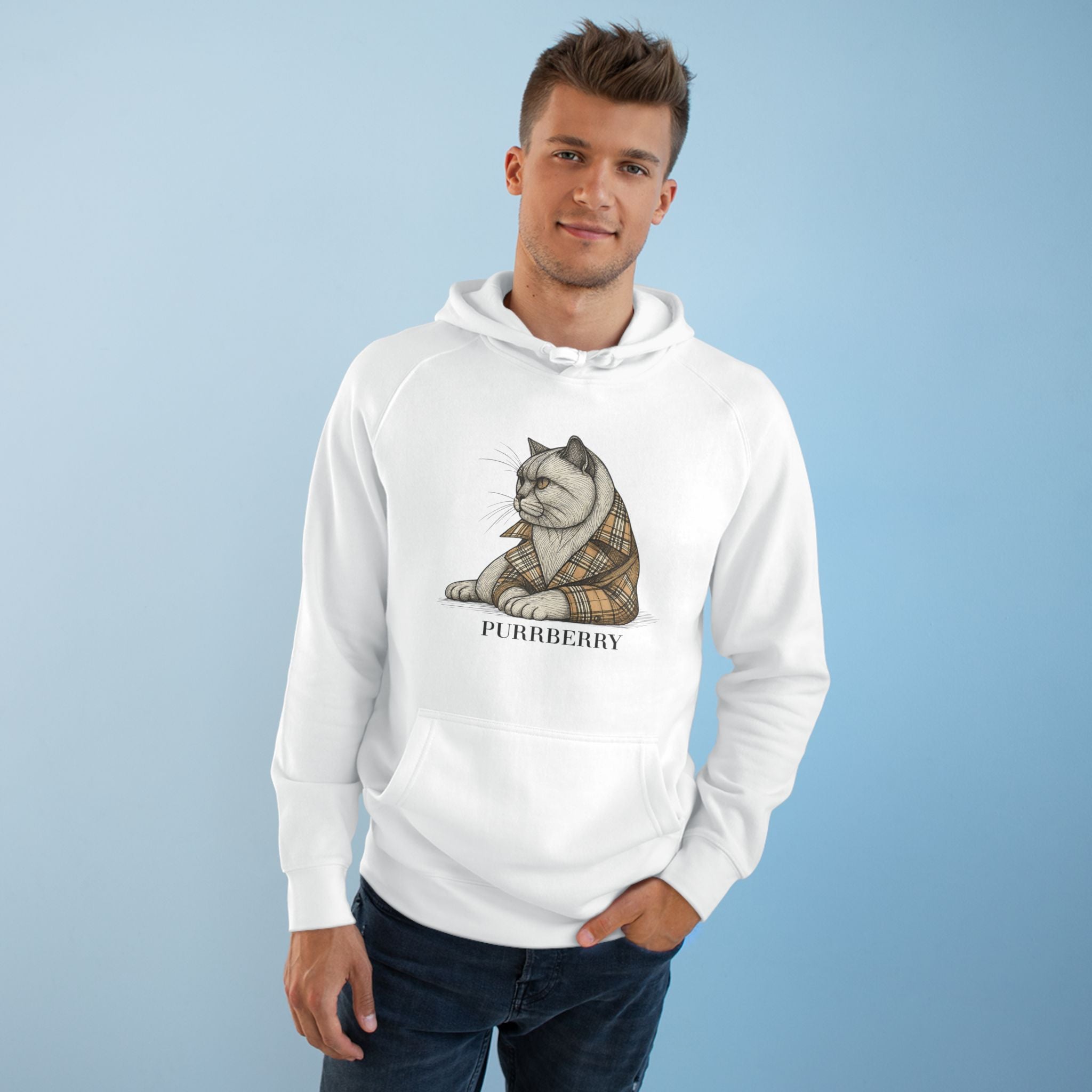 Purrberry London Coat Club Cat Graphic Hoodie