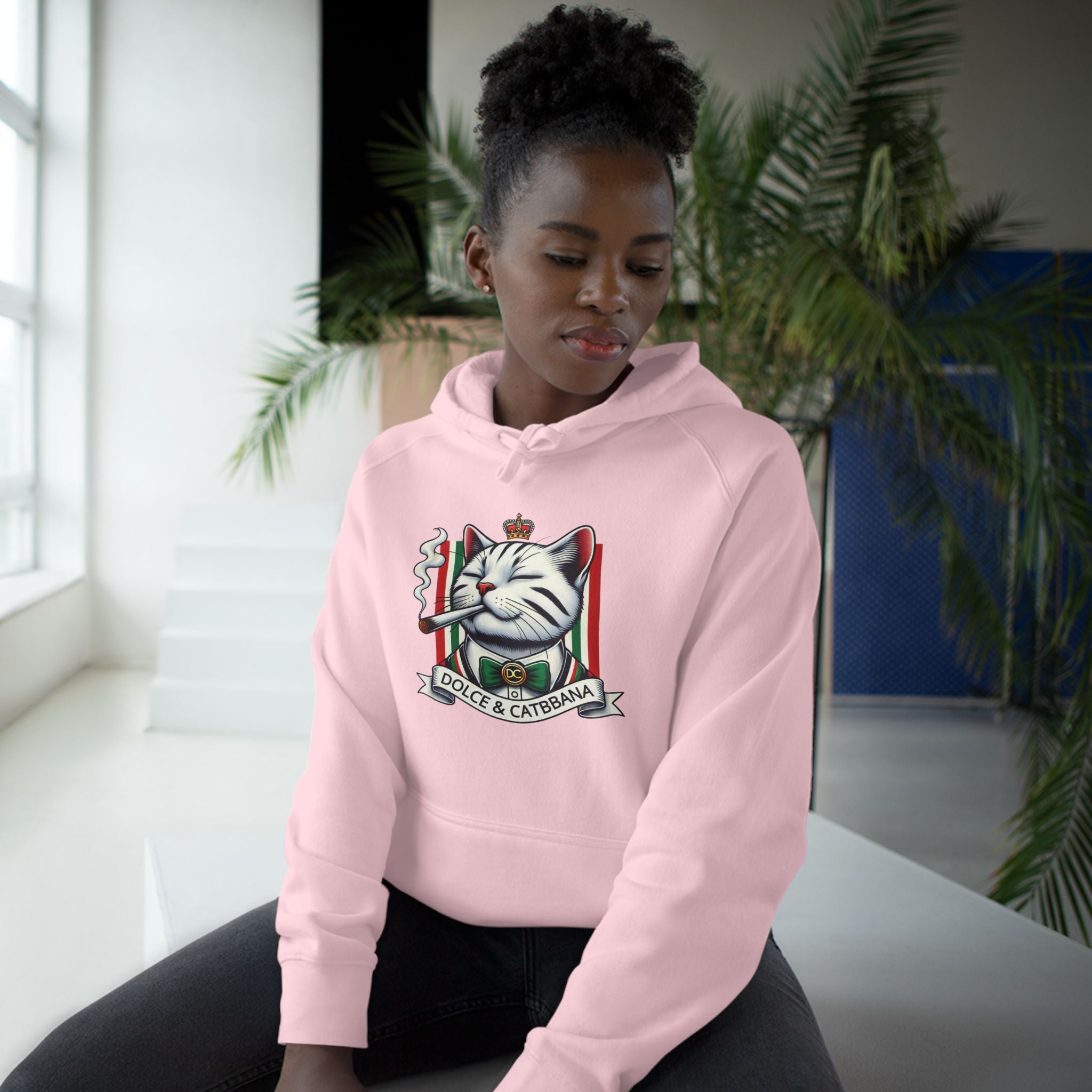 Dolce & Catbbana Don Royal Cat Graphic Hoodie