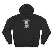 Pawlenciaga x Champion White Aura Kitty Graphic Black Hoodie