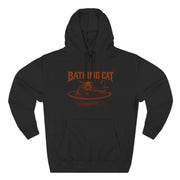 A Bathing Cat Tub Rage Graphic Black Hoodie, cat hoodie for men and woman