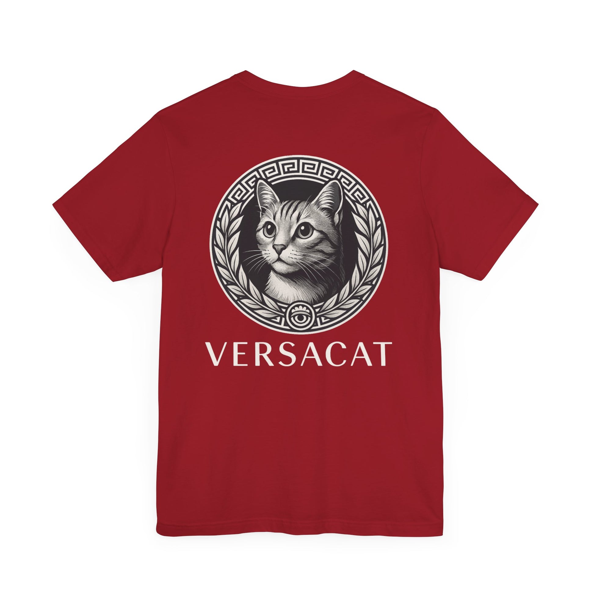 Canvas red Versacat Imperial Emblem full graphic cat lover t shirt – stylish cool cat shirt for men and women