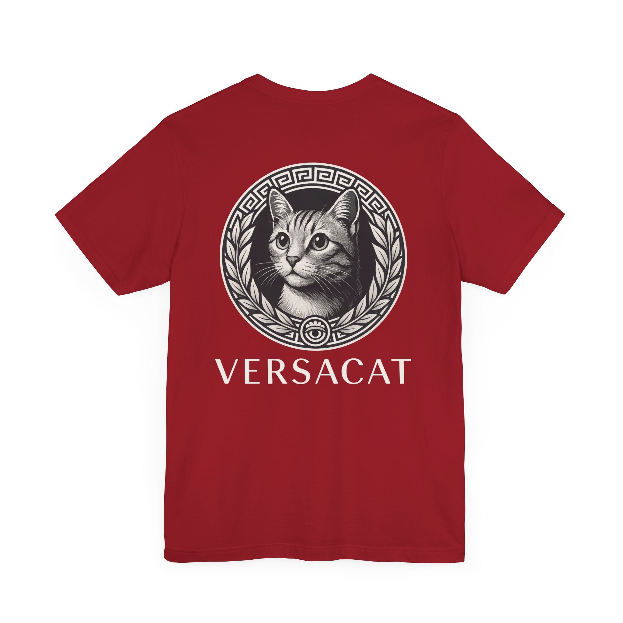 Canvas red Versacat Imperial Emblem full graphic cat lover t shirt – stylish cool cat shirt for men and women