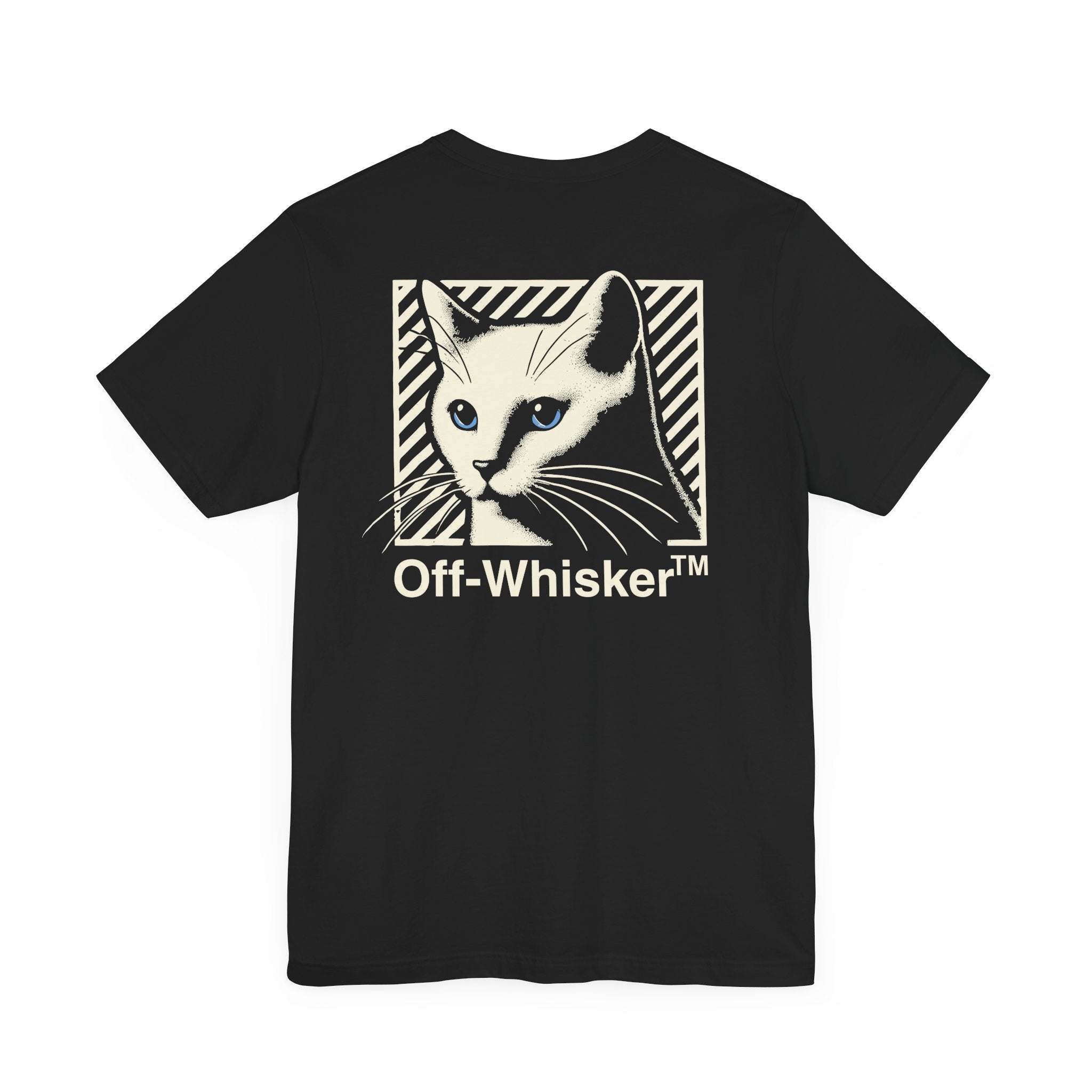 Black Signature Frame framed graphic cat t shirt – bold cat on a shirt