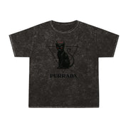 Purrada This Ain’t Churchwear Cat Graphic Mineral Wash T Shirt, shirt with black cat