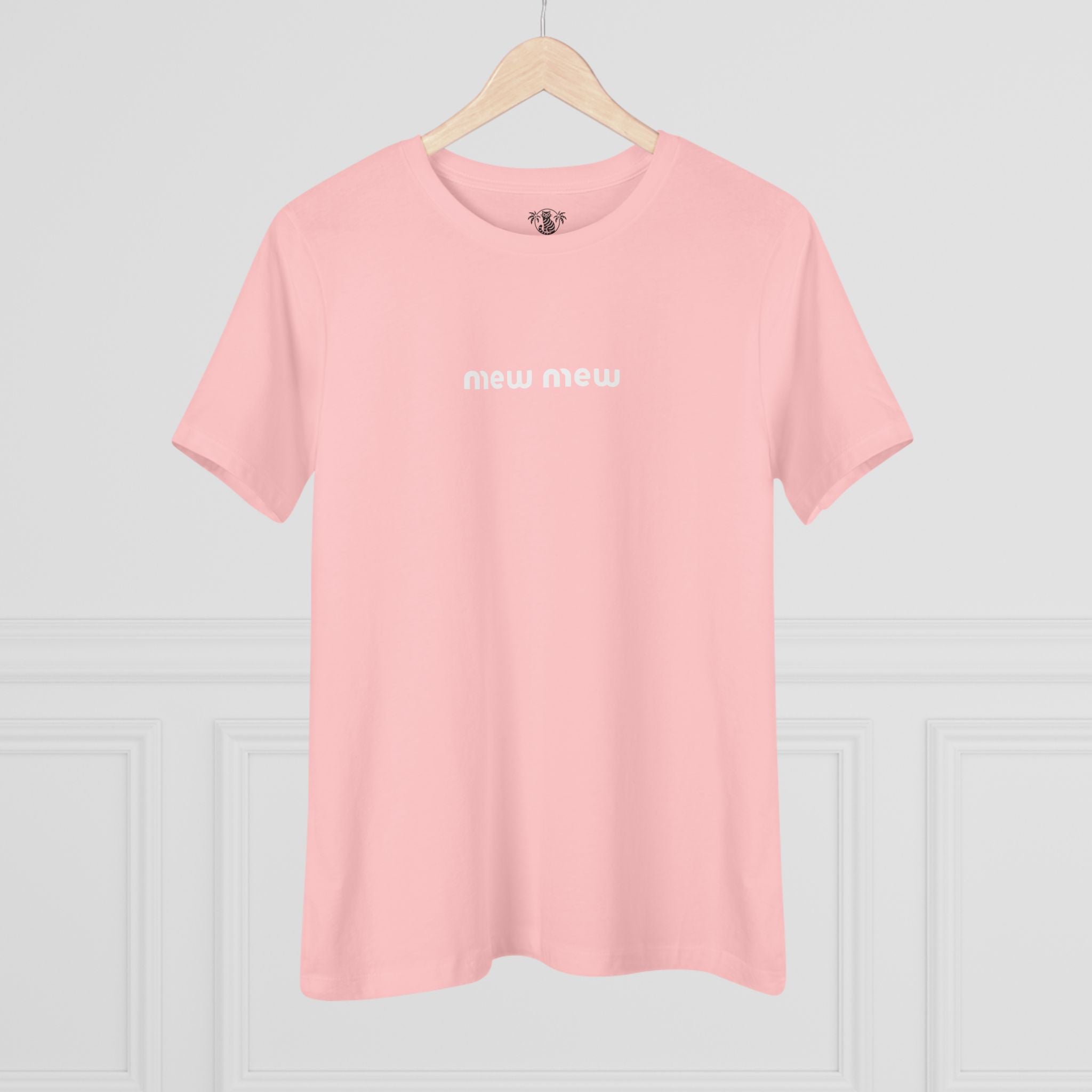 Pink t shirt on hanger womens graphic t shirt cat themed shirts