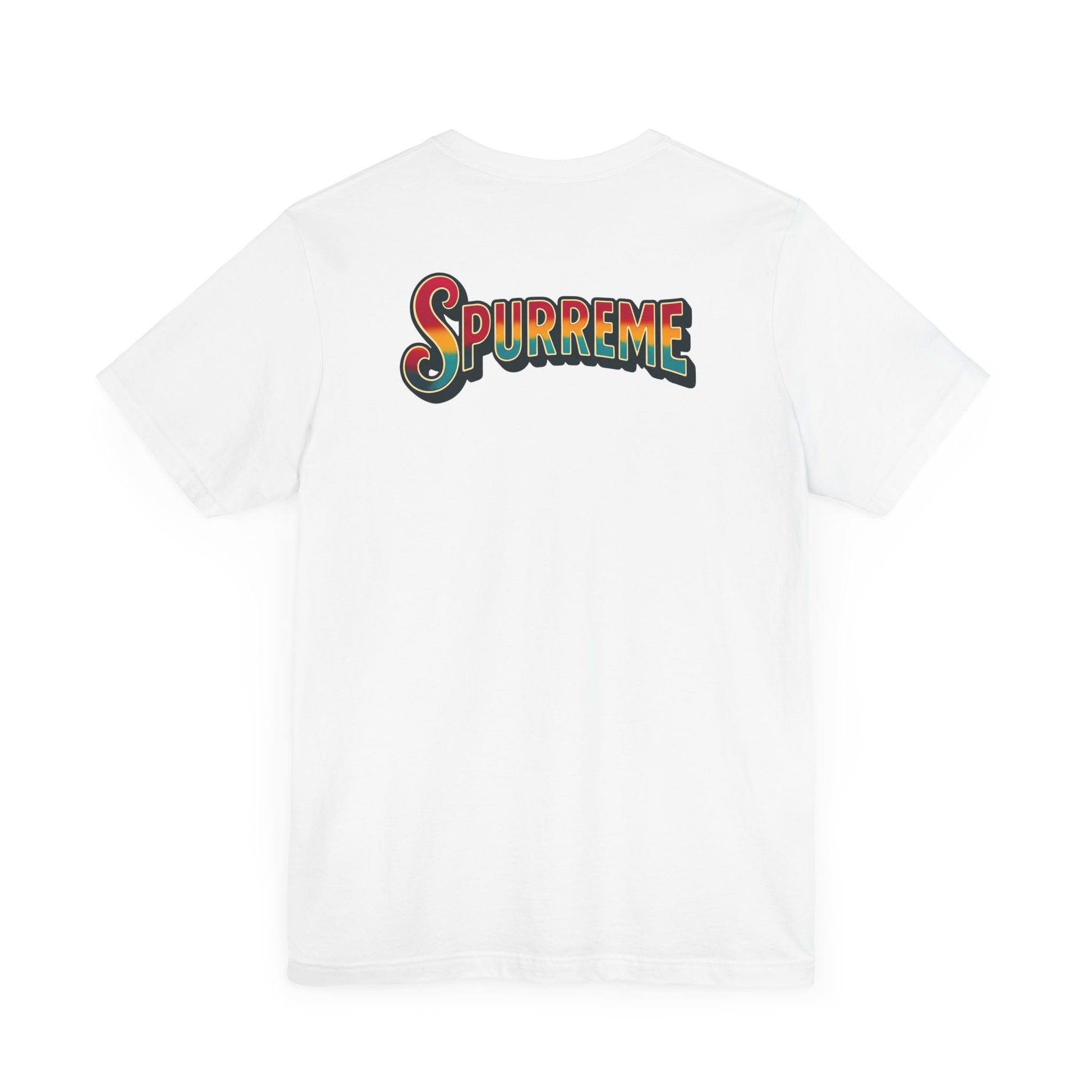 White t shirt back view cool cat shirts