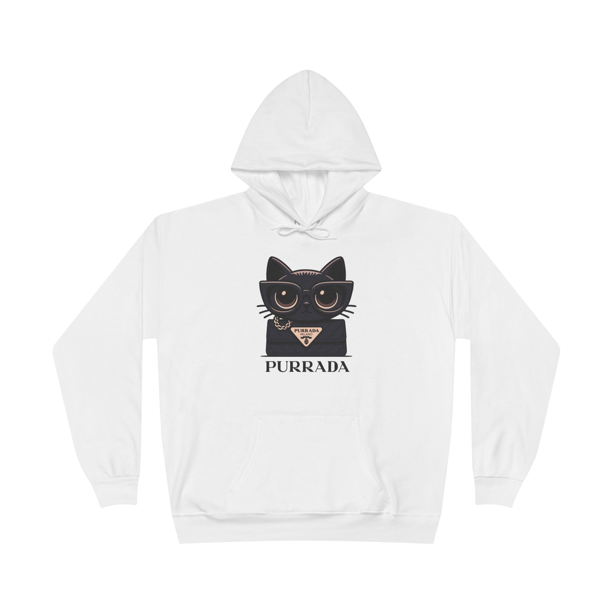 Purrada Noir Bag Cat Graphic Hoodie