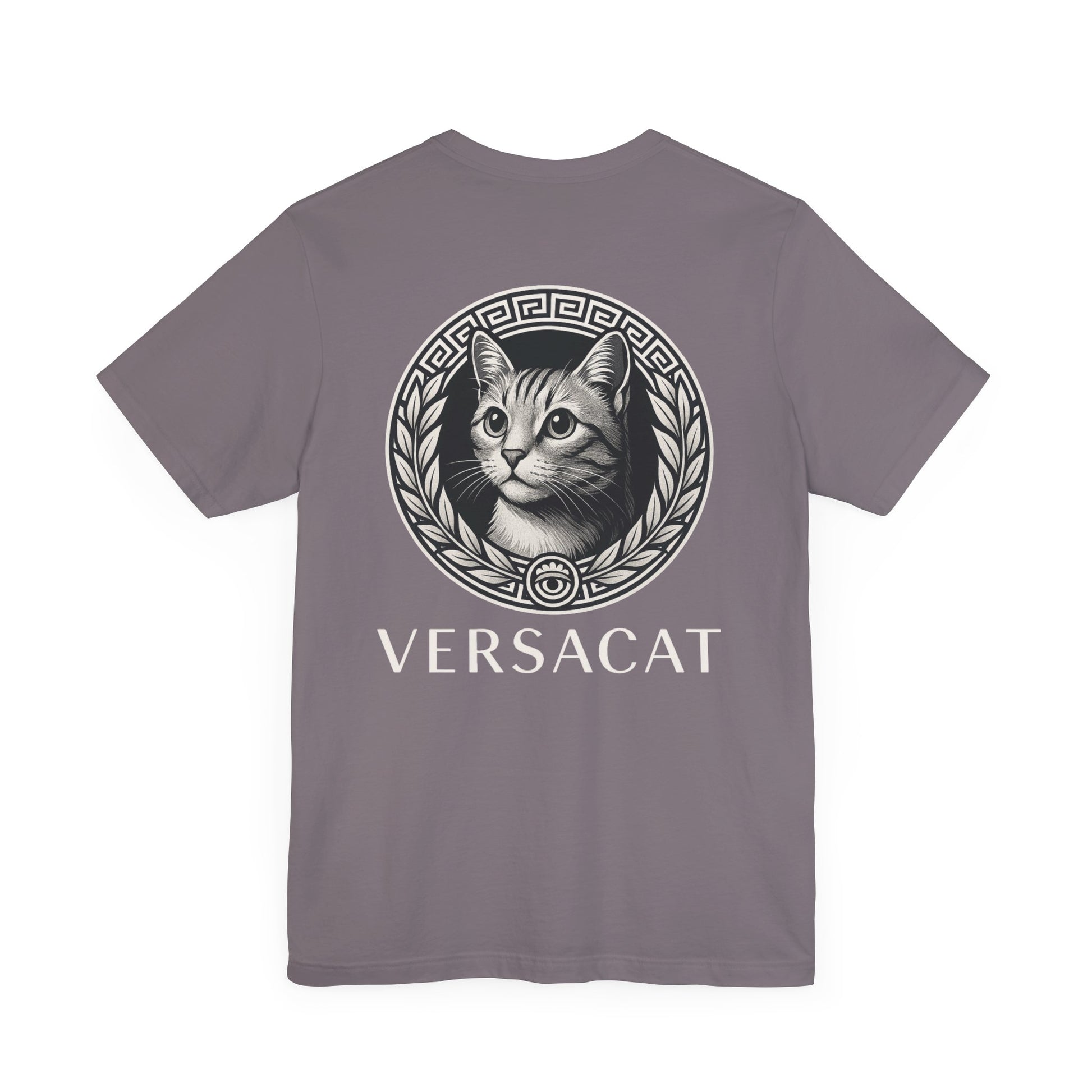 Storm grey Versacat Imperial Emblem full graphic cat lover t shirt – unisex cool cat shirt