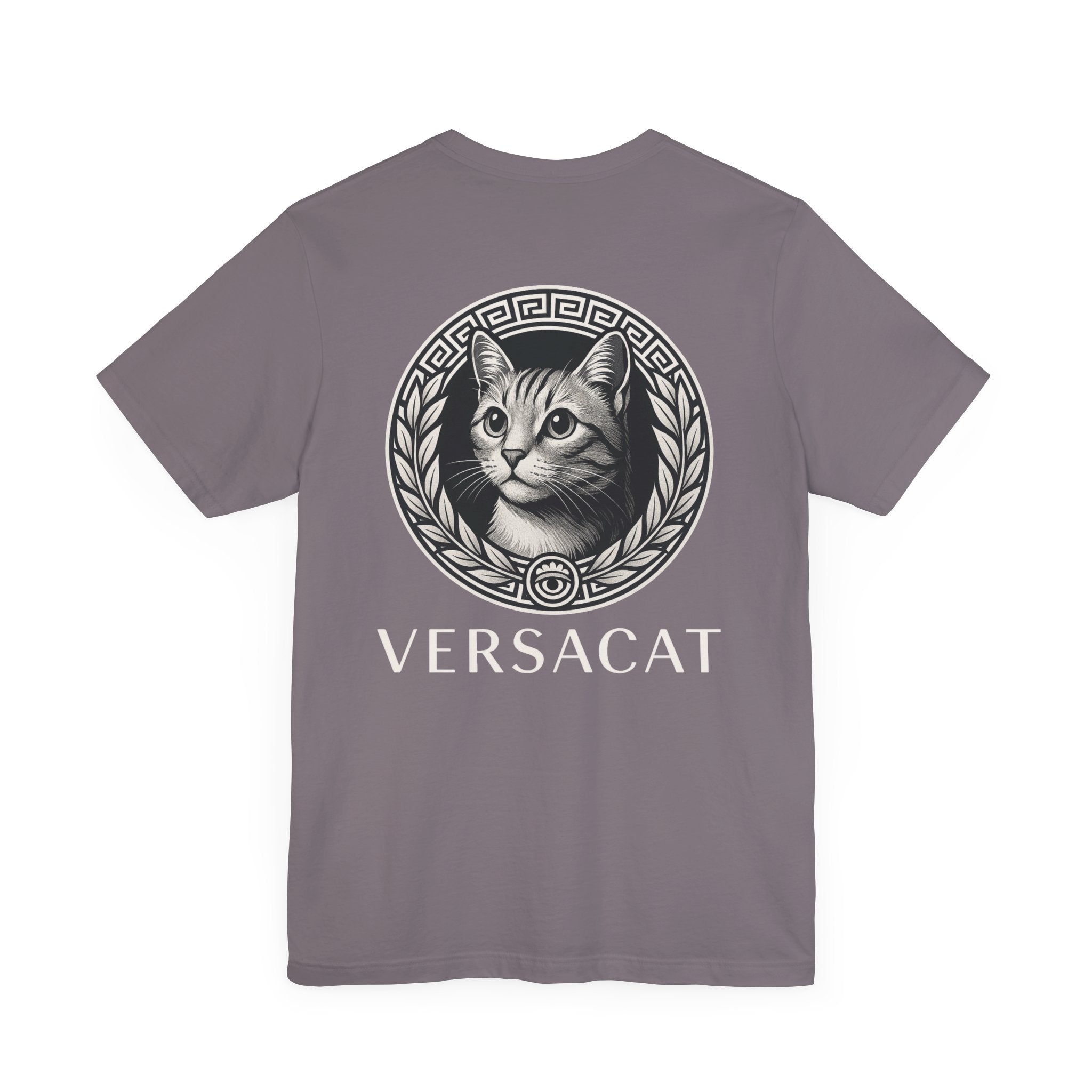 Storm grey Versacat Imperial Emblem full graphic cat lover t shirt – unisex cool cat shirt