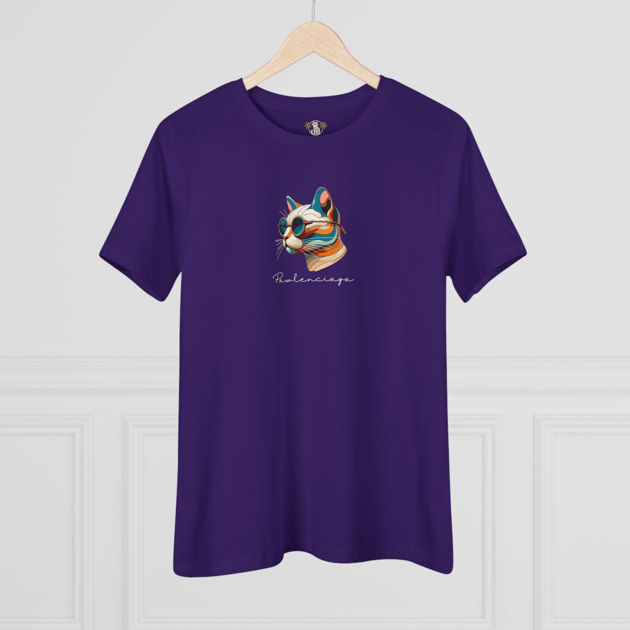 Pawlenciaga Chest Cat Graphic Icon Women's T Shirt