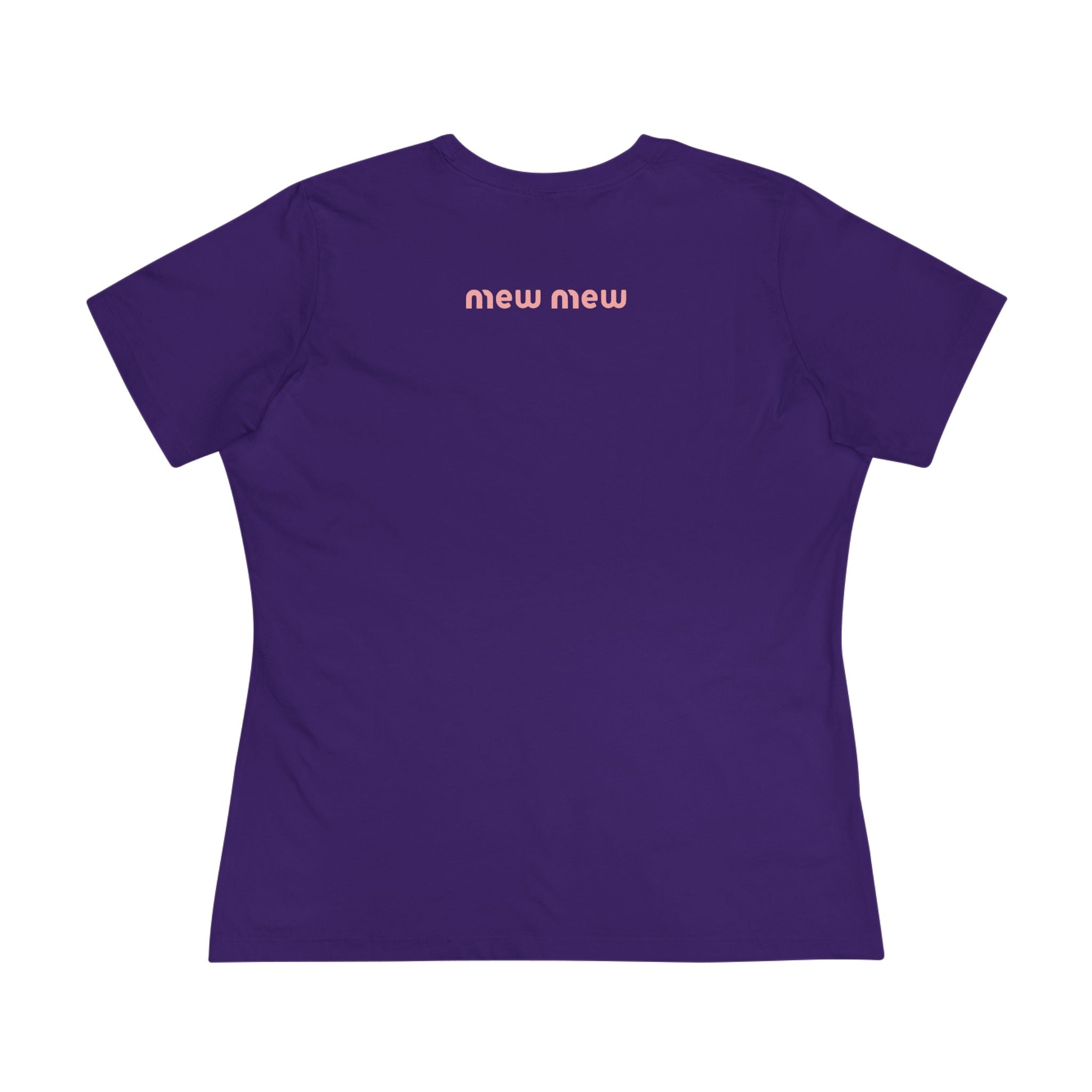 Purple t shirt back view cat lady shirt