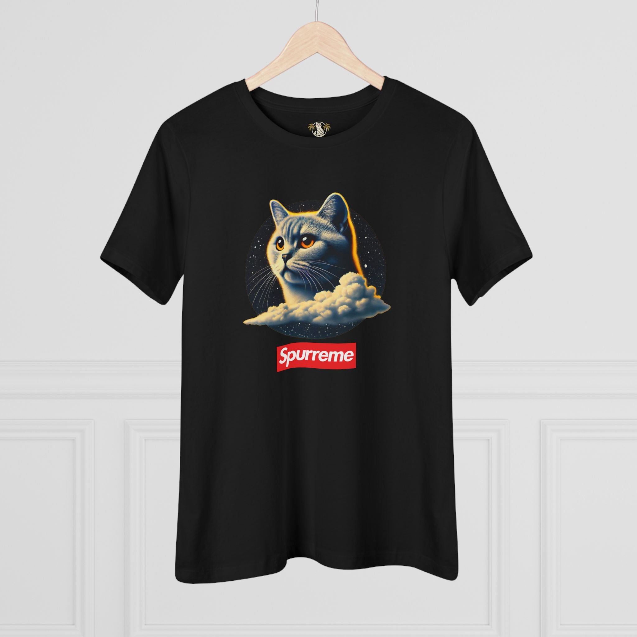 Spurreme Cosmic Cloud Cat Graphic Women's T Shirt