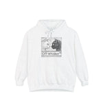 Off-Whisker Cat Knockout Sketch Graphic Hoodie