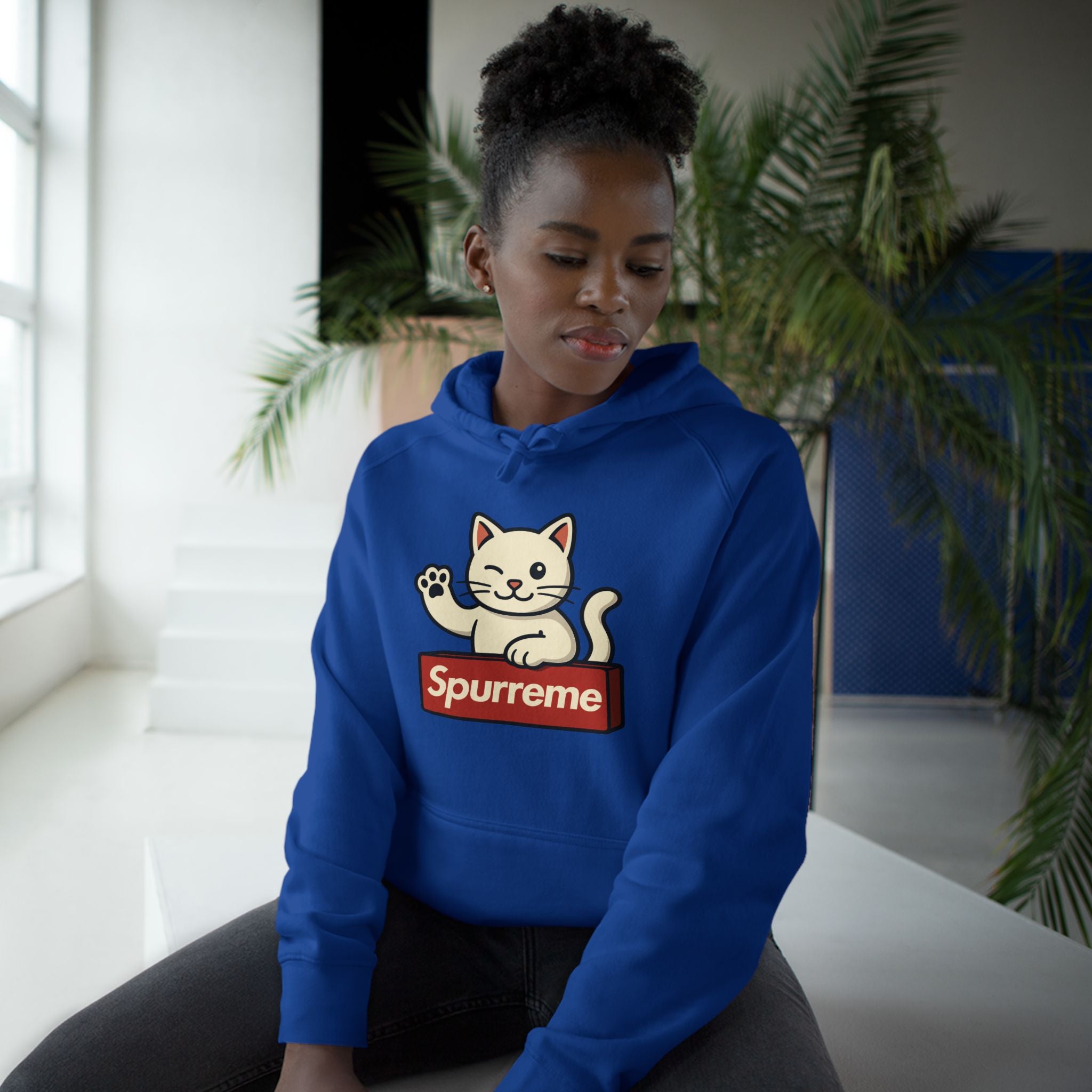 Spurreme Lucky Cat Box Logo Graphic Hoodie