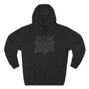 Paw Angels Tribal Logo Graphic Hoodie, women's cat hoodie in black color