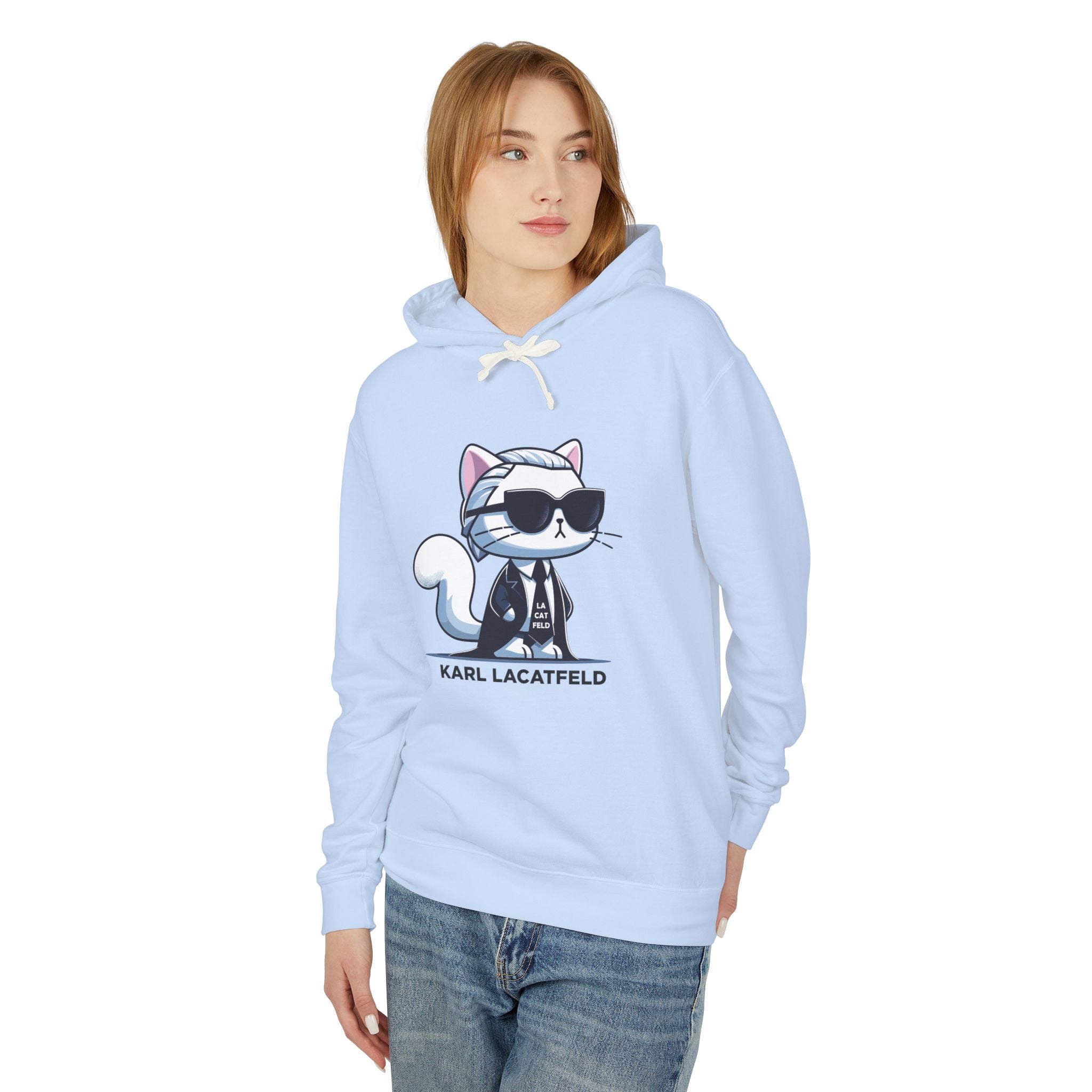 Karl Lacatfeld Executive Meow Icon Cat Graphic Hoodie