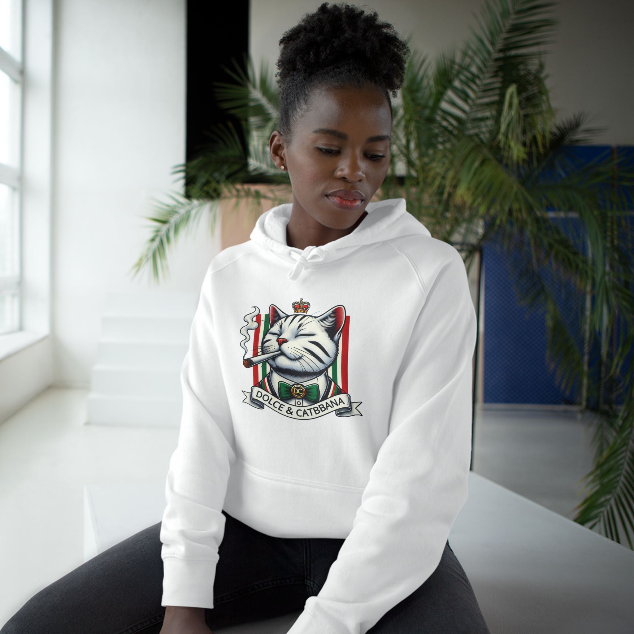 Dolce & Catbbana Don Royal Cat Graphic Hoodie