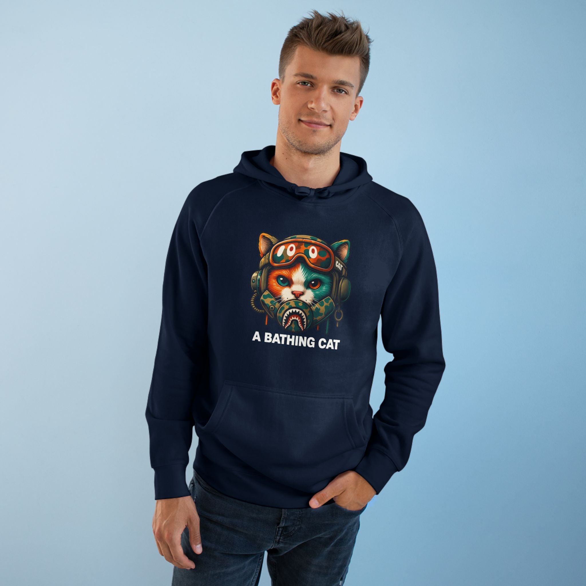 A Bathing Cat Tactical Pilot Graphic Hoodie