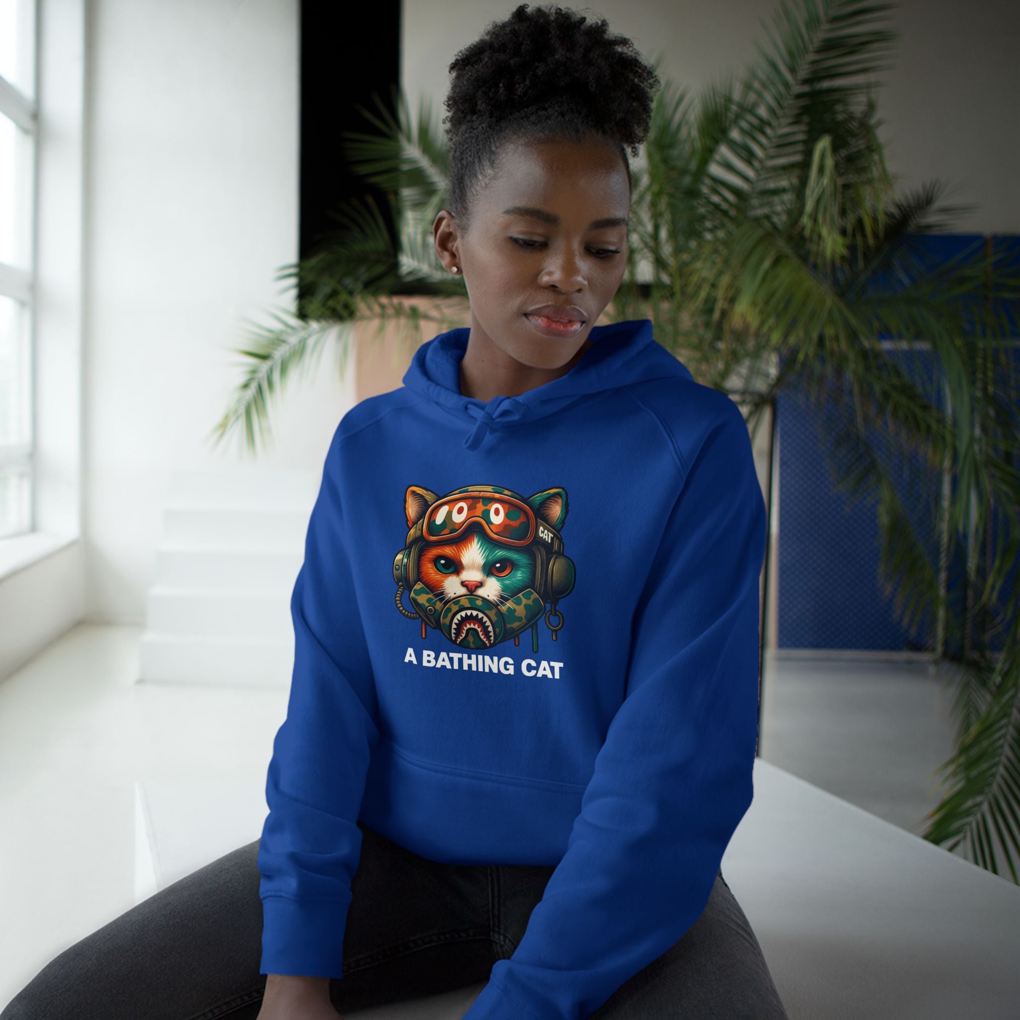 A Bathing Cat Tactical Pilot Graphic Hoodie