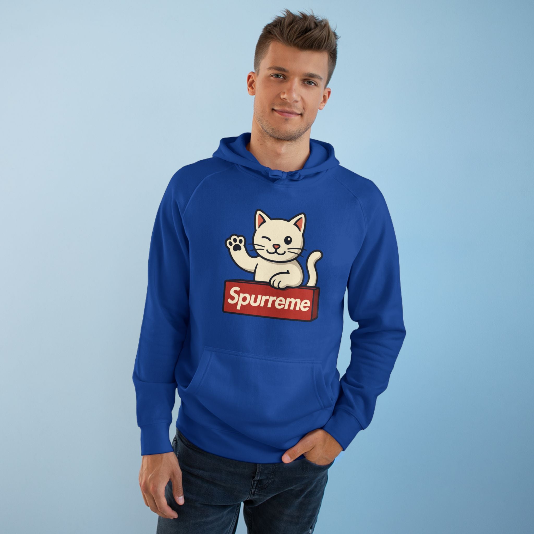 Spurreme Lucky Cat Box Logo Graphic Hoodie