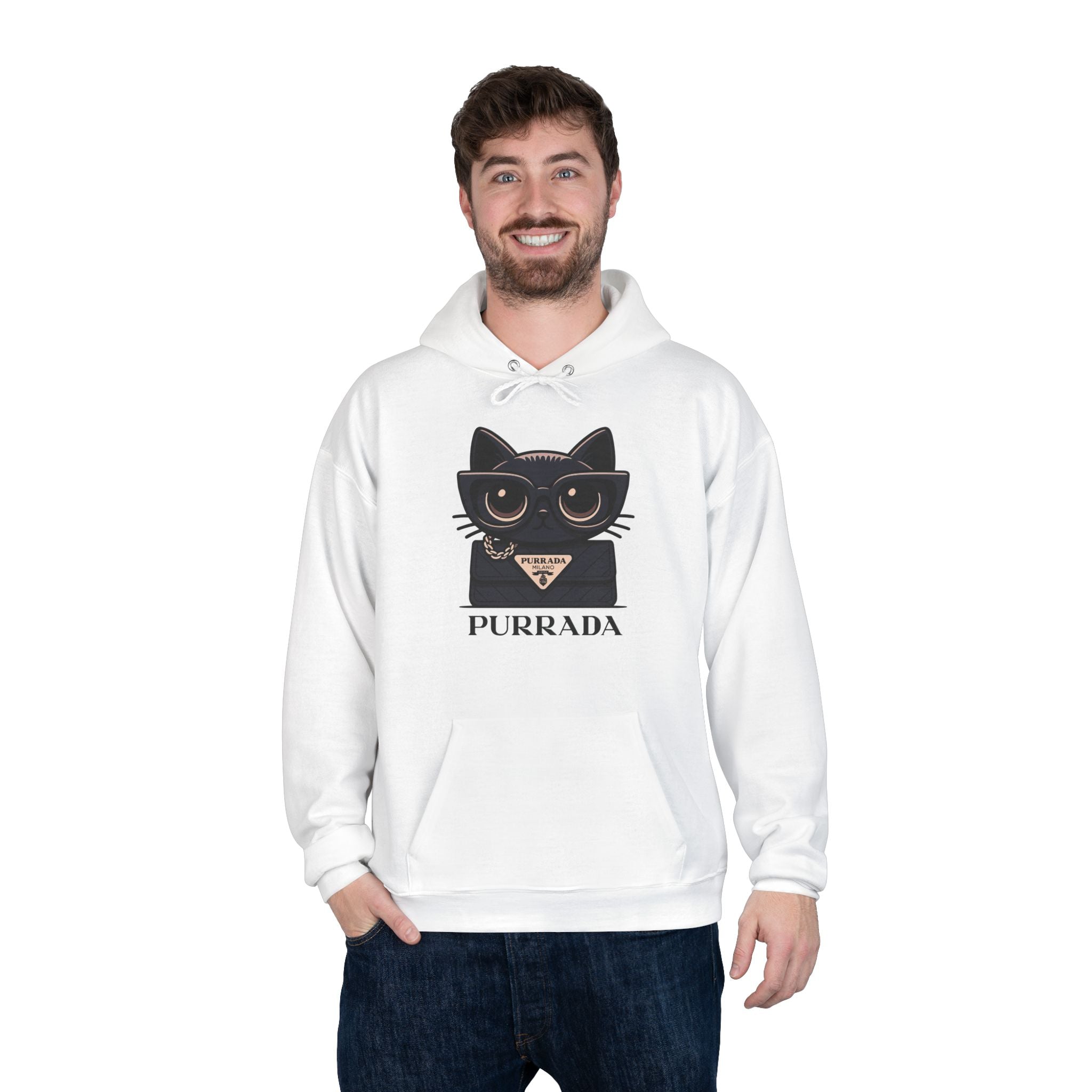 Purrada Noir Bag Cat Graphic Hoodie