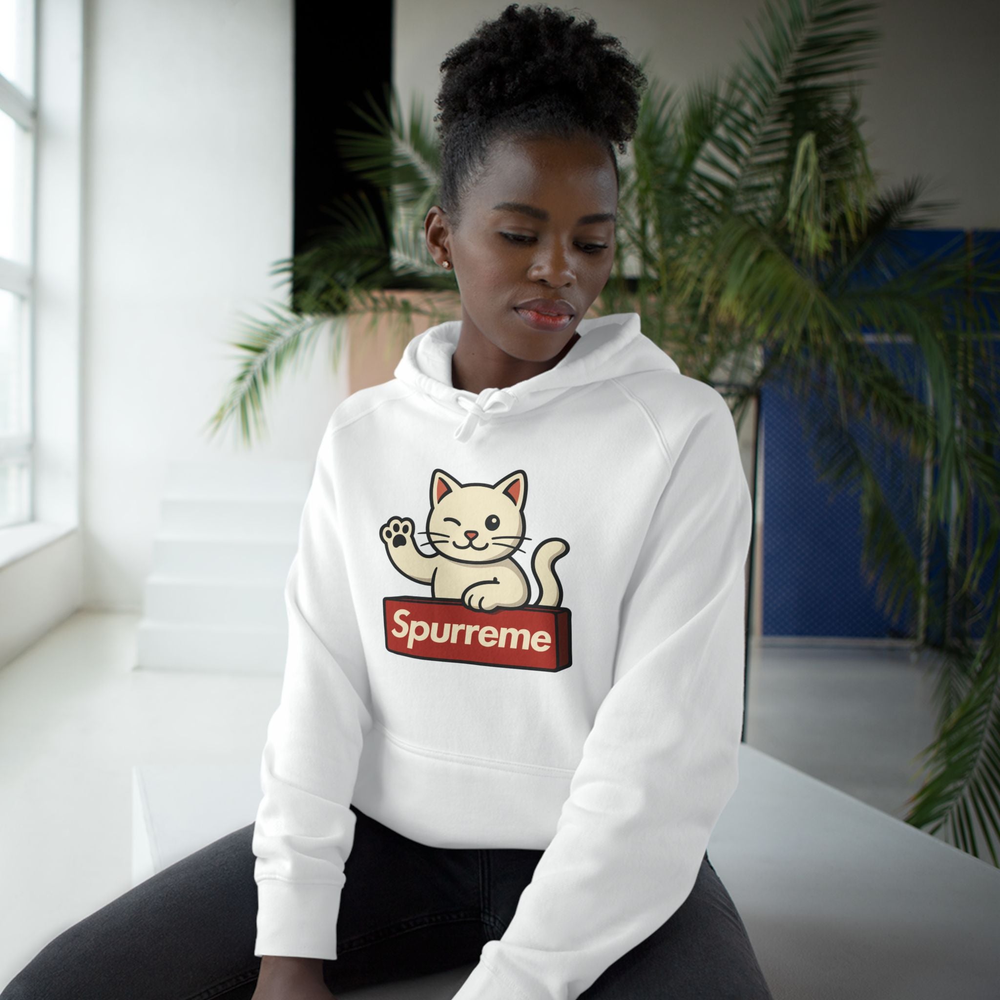 Spurreme Lucky Cat Box Logo Graphic Hoodie