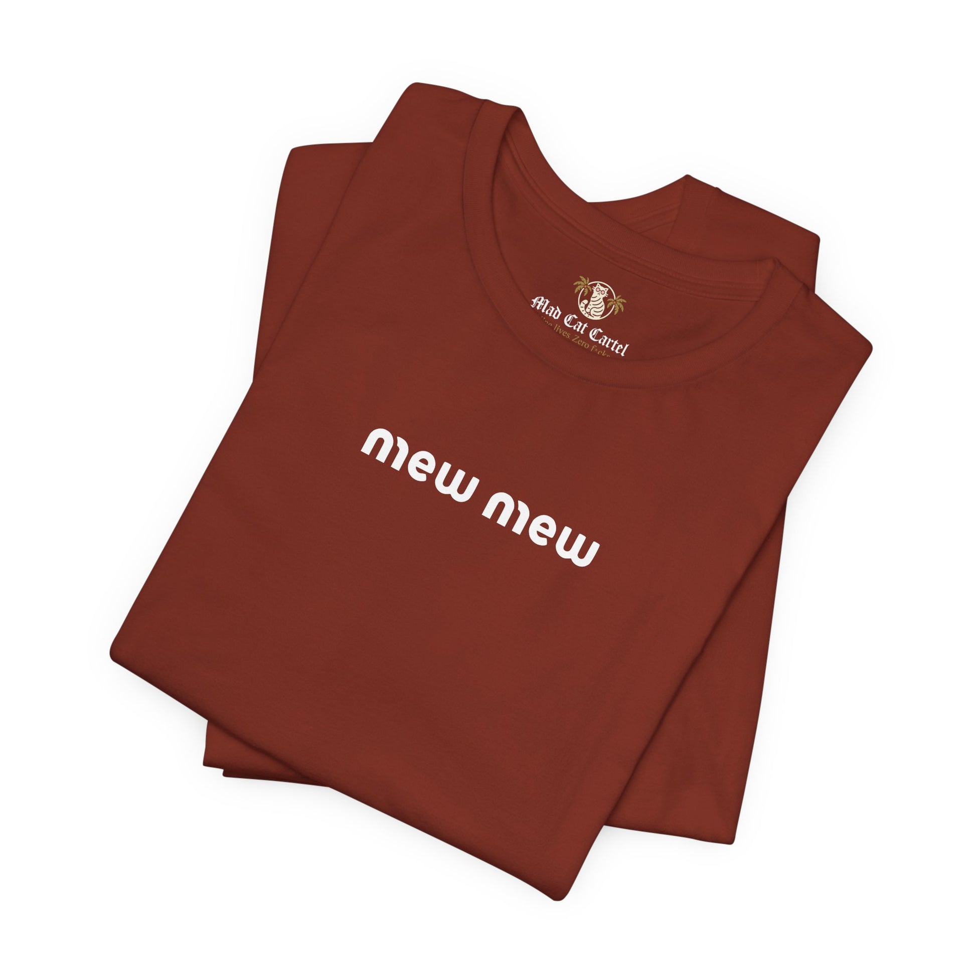 Rust Mew Mew Retro Gentlecat Graphic T-Shirt folded – funny t shirts for men