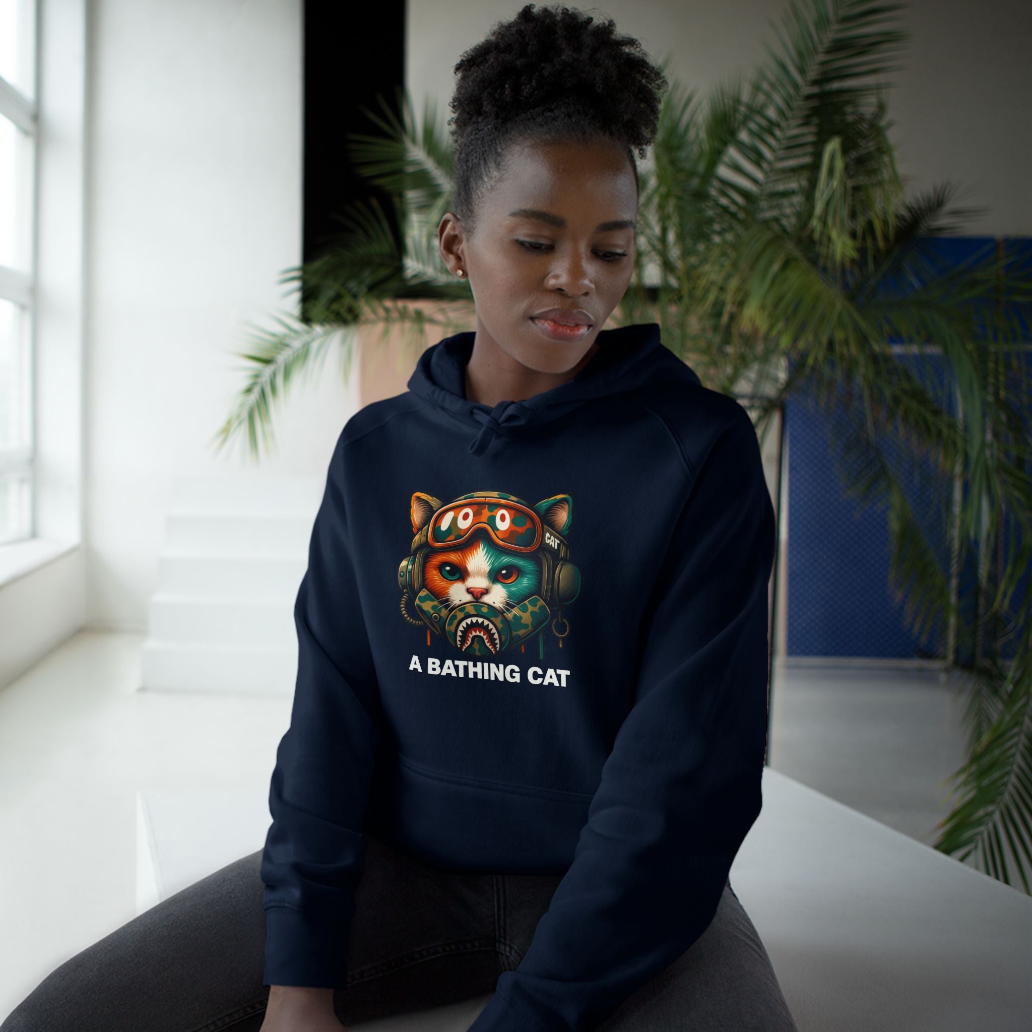 A Bathing Cat Tactical Pilot Graphic Hoodie