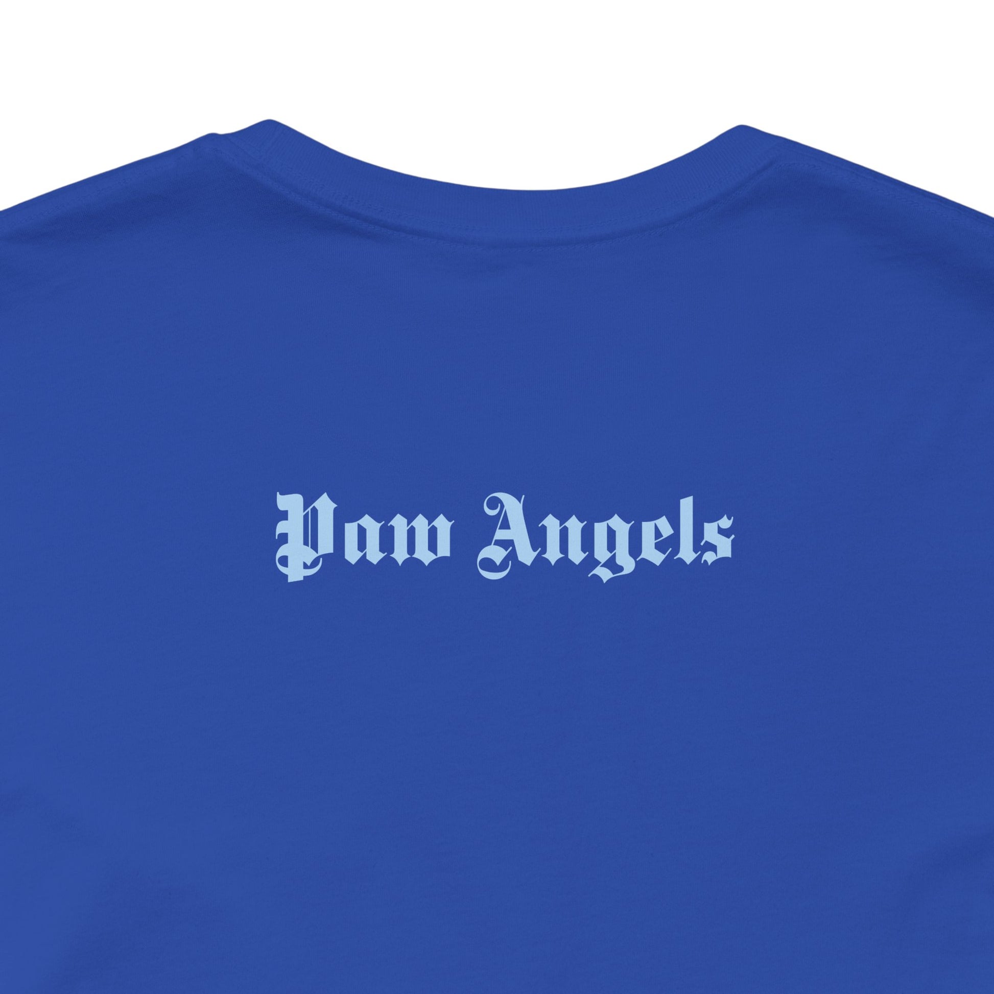 True Royal back print t shirt – Paw Angels script