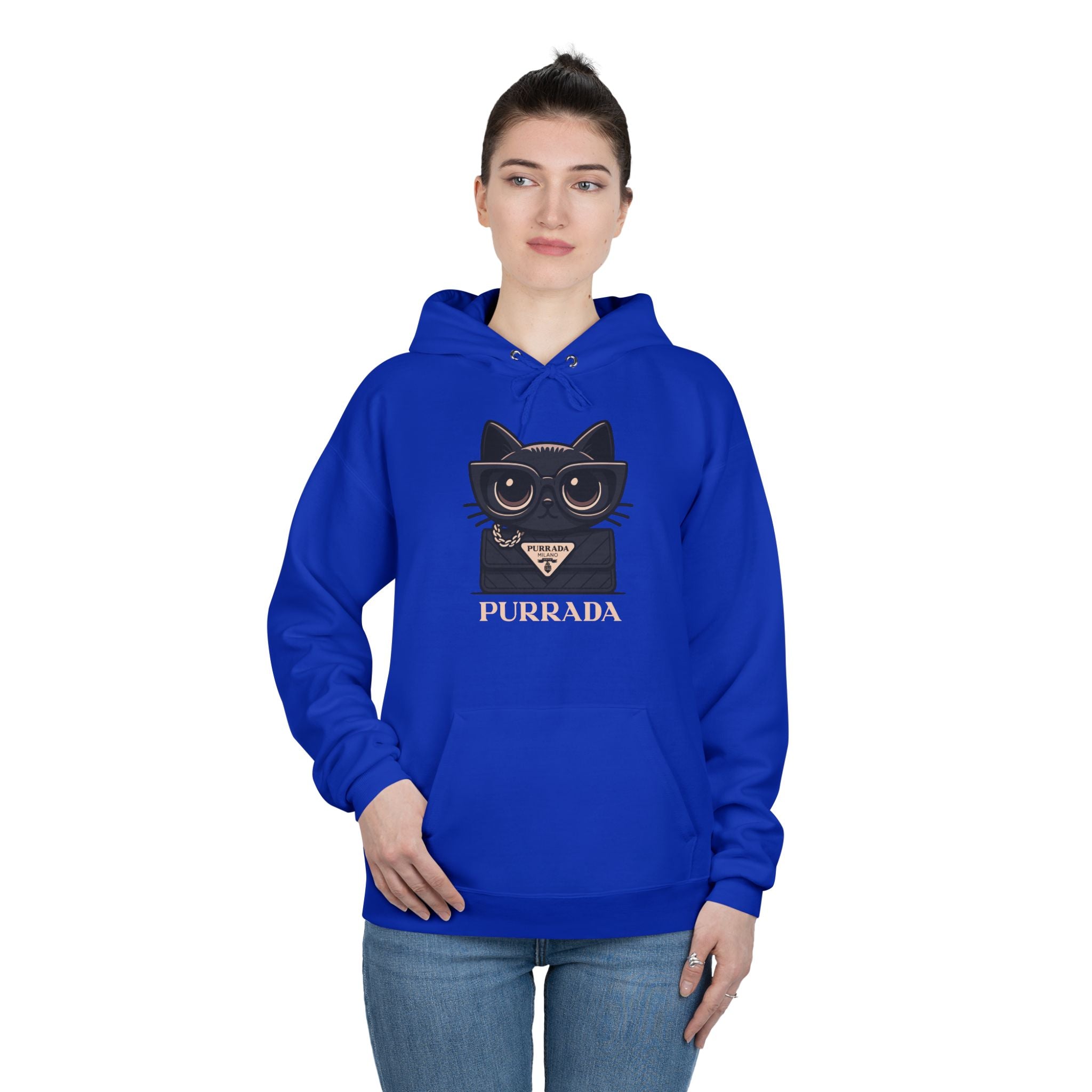 Purrada Noir Bag Cat Graphic Hoodie