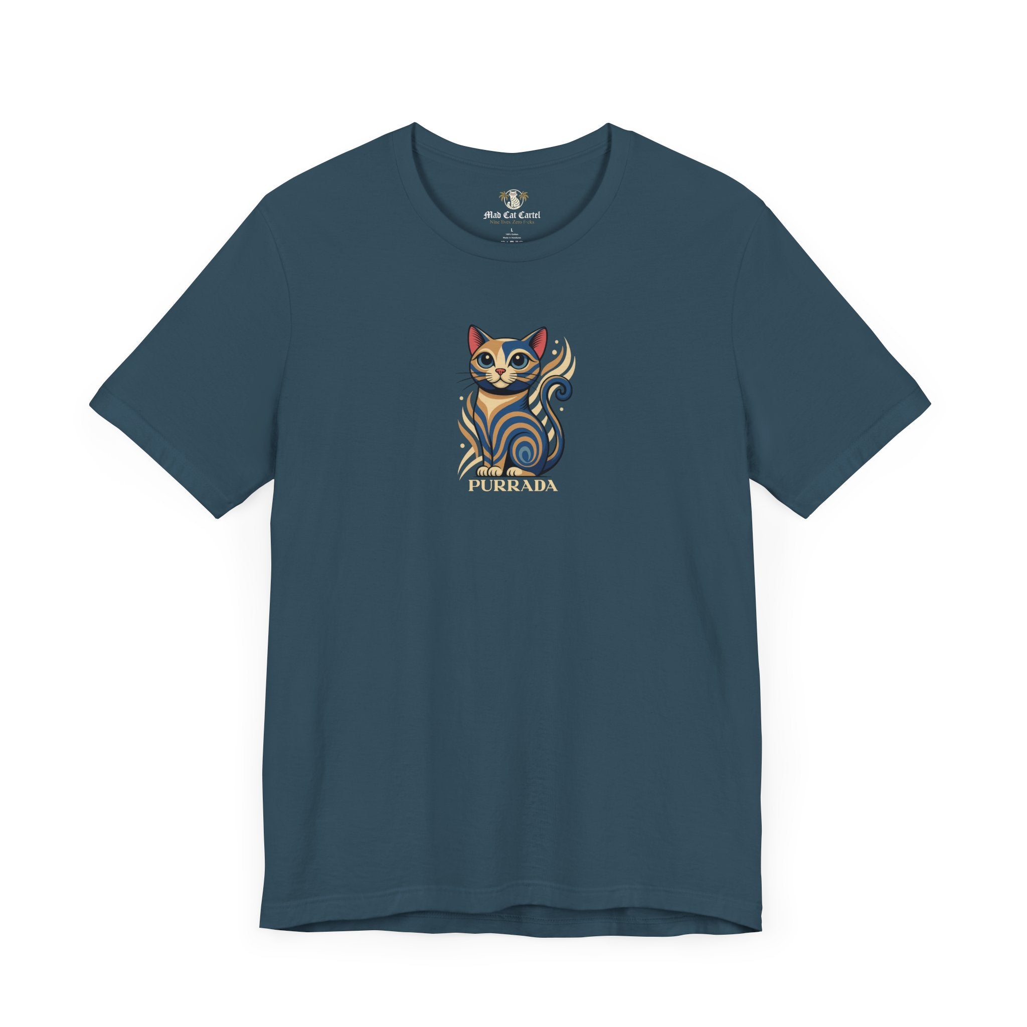 Purrada Catalogue Piece Cat Graphic T Shirt, cat graphic tee