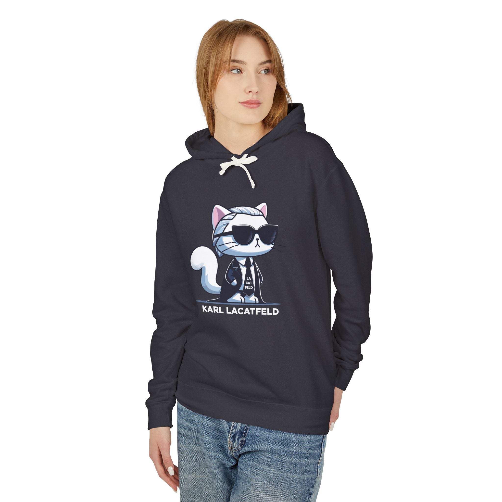 Karl Lacatfeld Executive Meow Icon Cat Graphic Hoodie