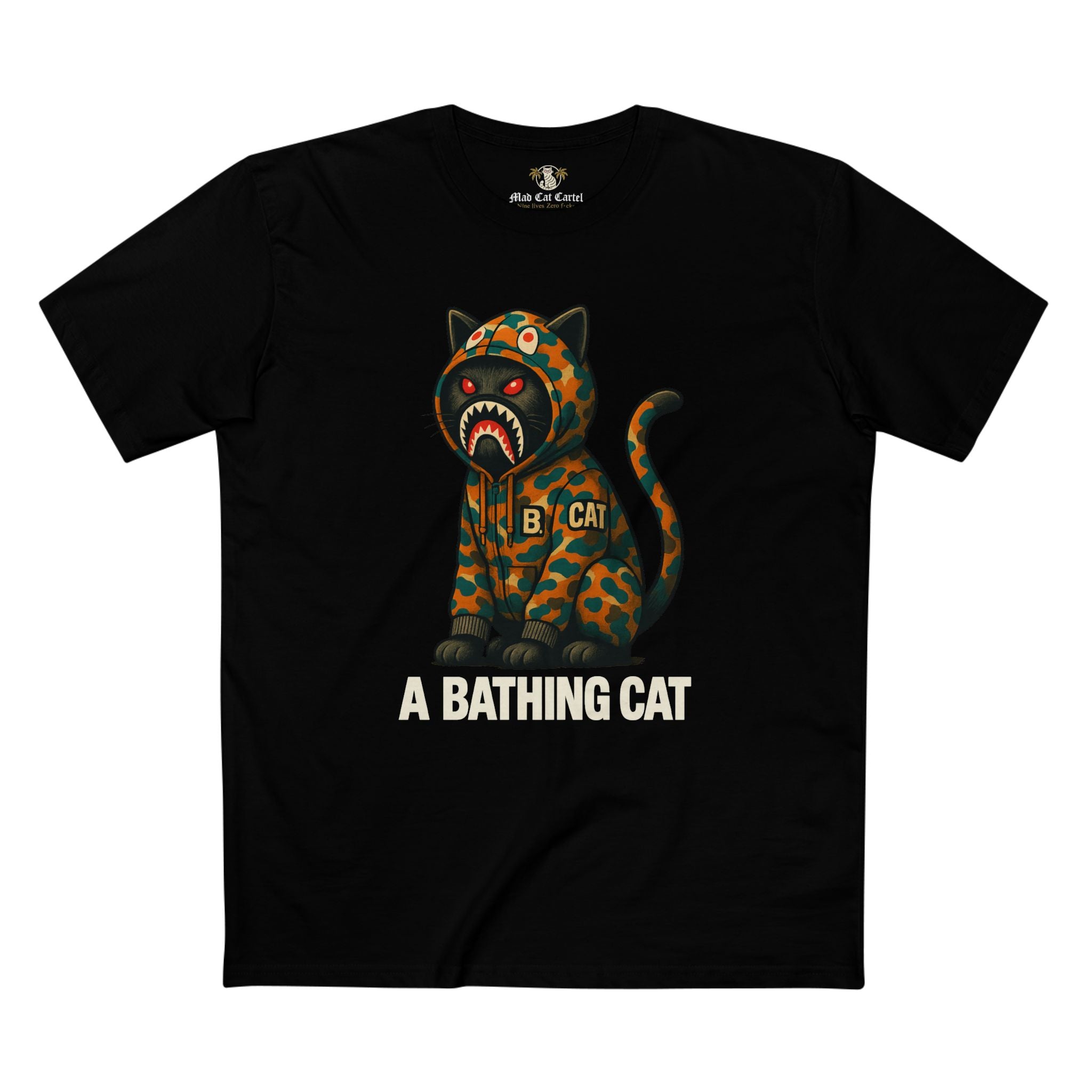 A Bathing Cat Jungle Predator Graphic T Shirt