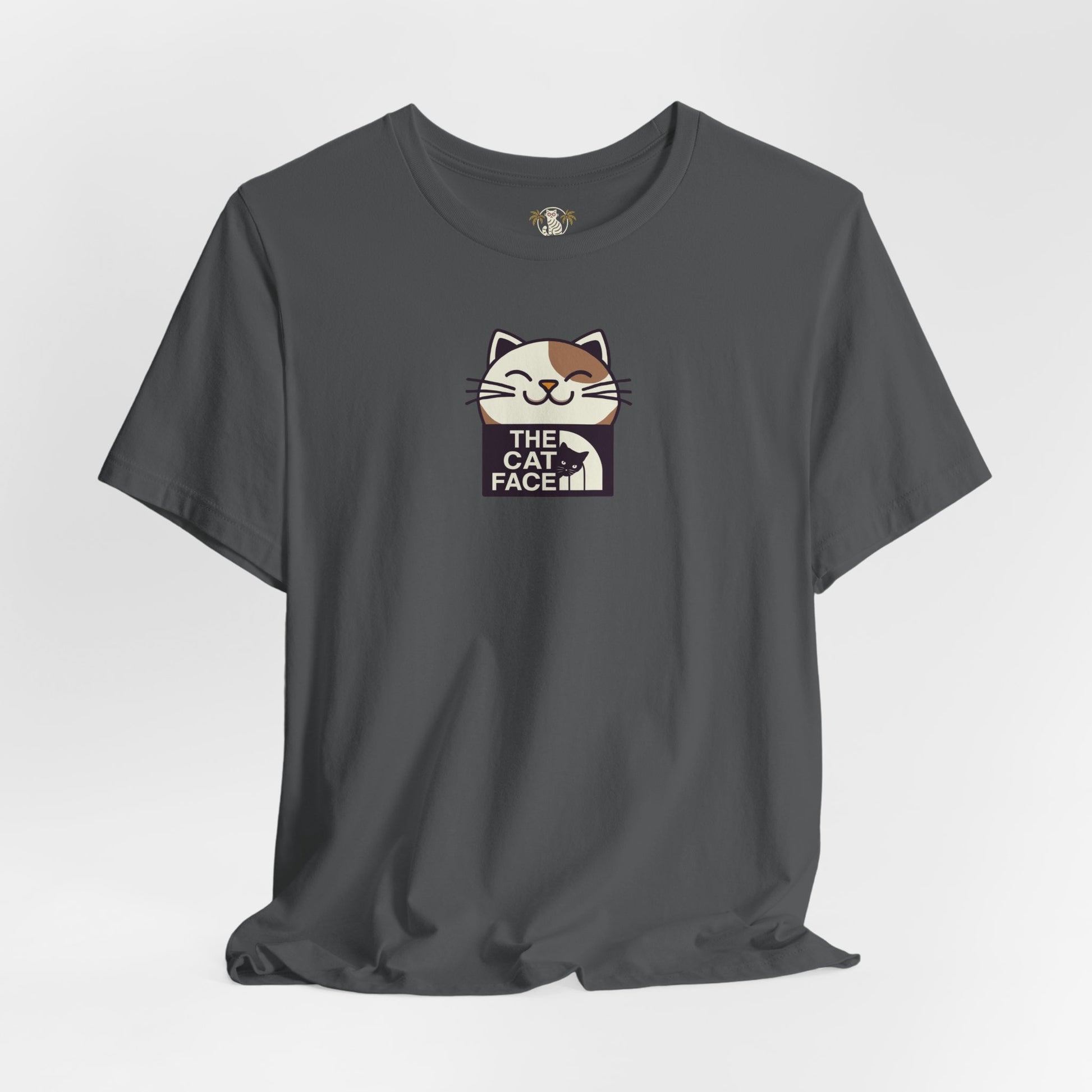 Cat lover t shirt asphalt front view