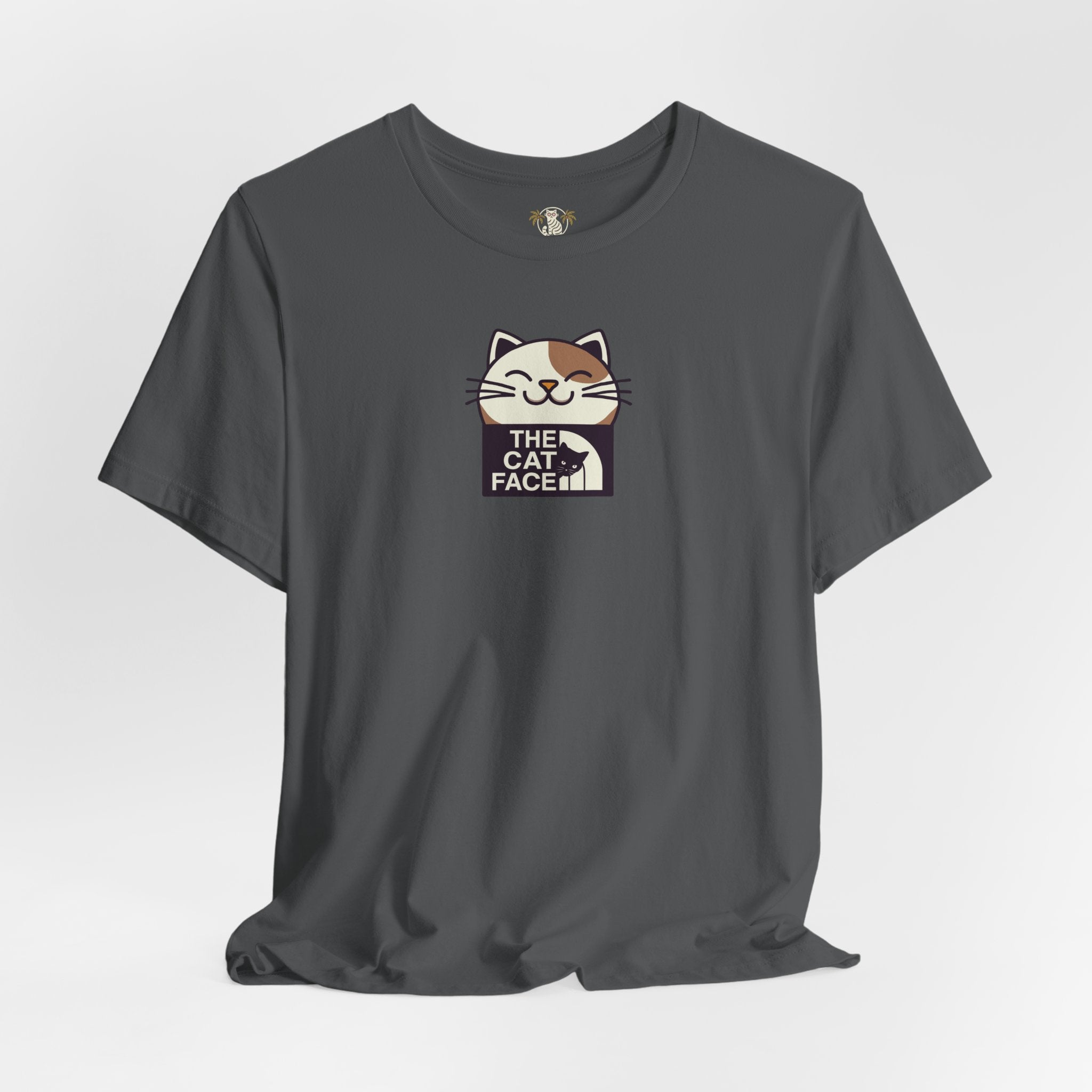 Cat lover t shirt asphalt front view