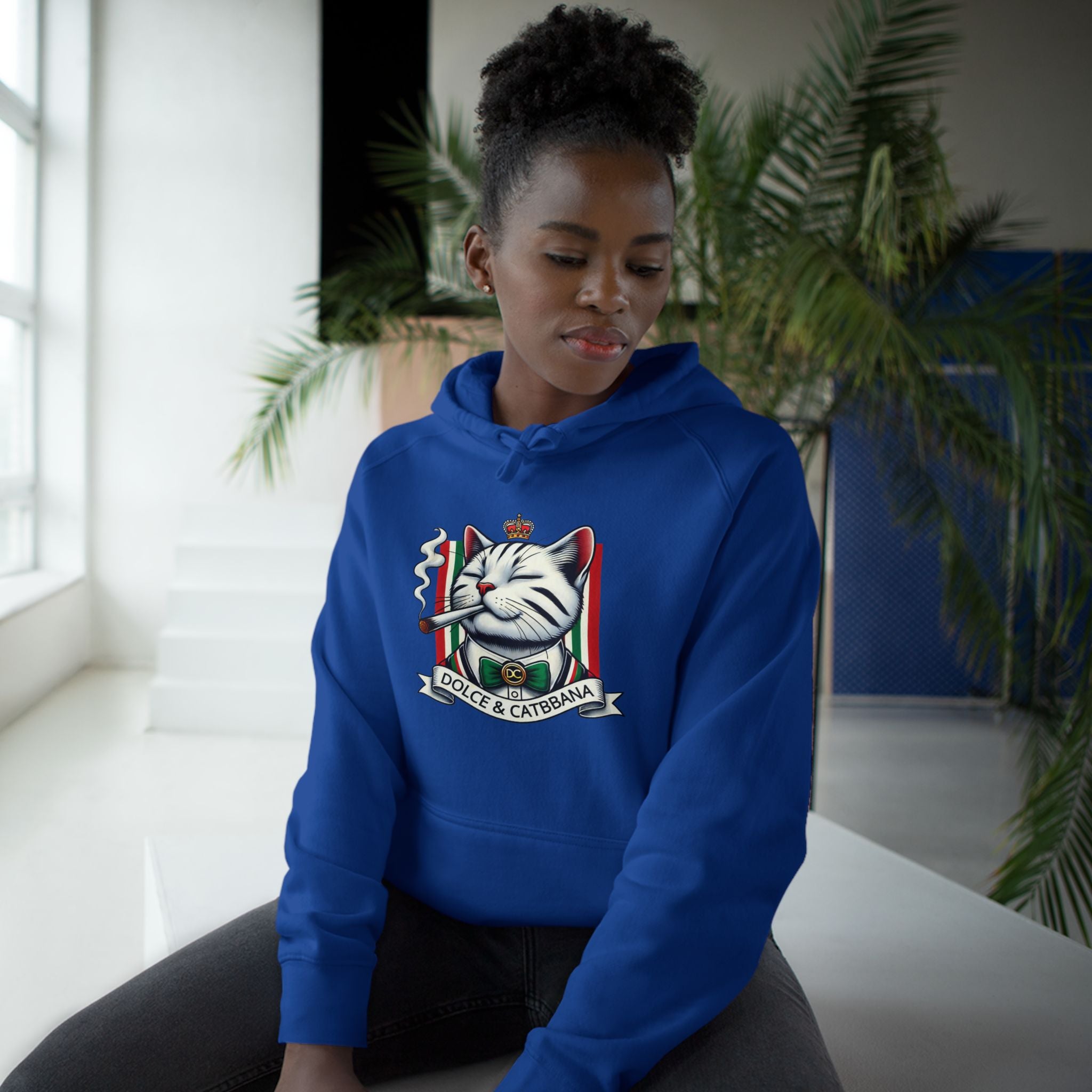 Dolce & Catbbana Don Royal Cat Graphic Hoodie